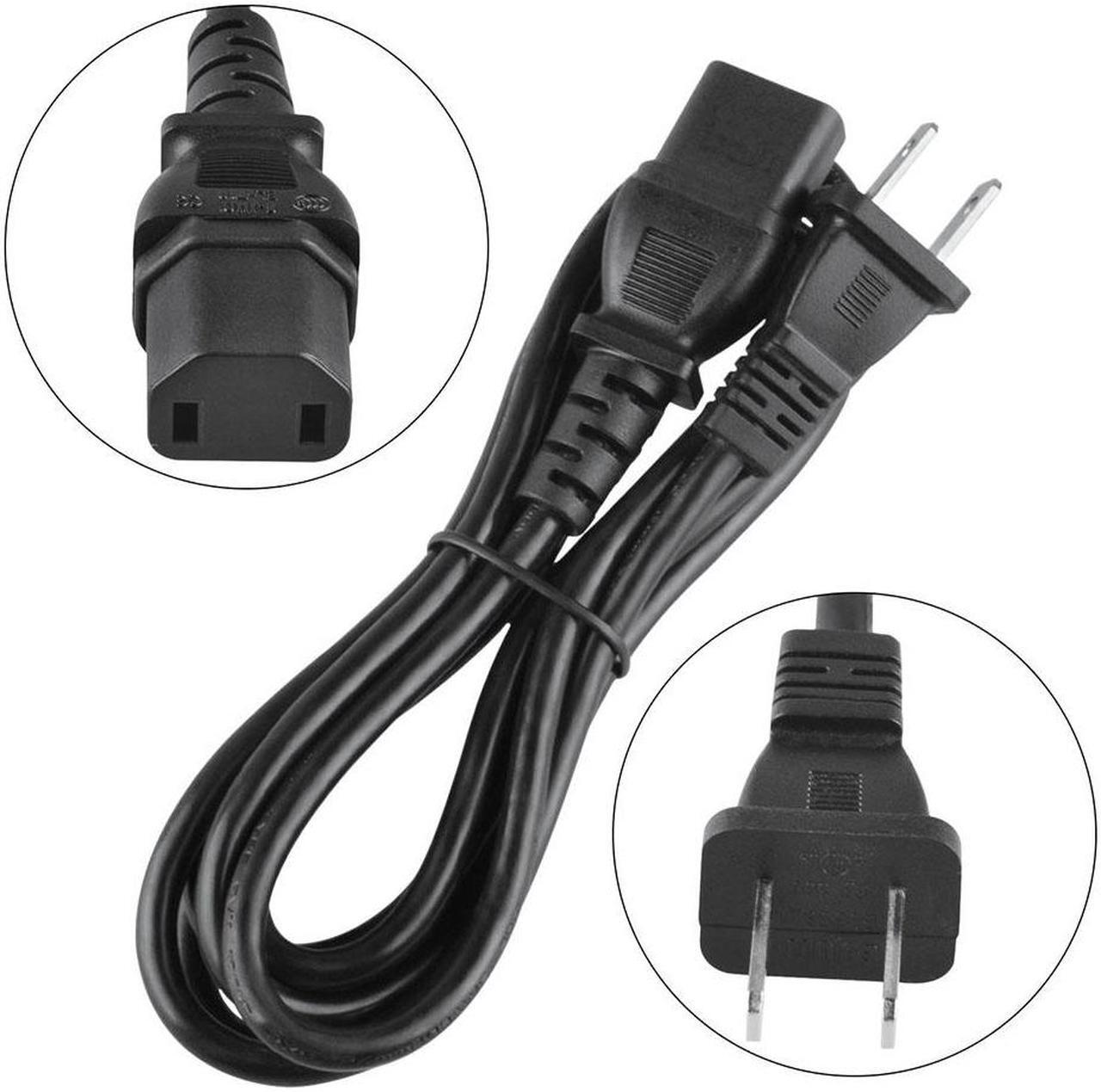 Alt view image 3 of 3 - ABLEGRID UL Listed 6.6ft 2-Prong Power Cord Cable Lead for Rotel RSX-1067 RSX-1550 RX-975 DVD player