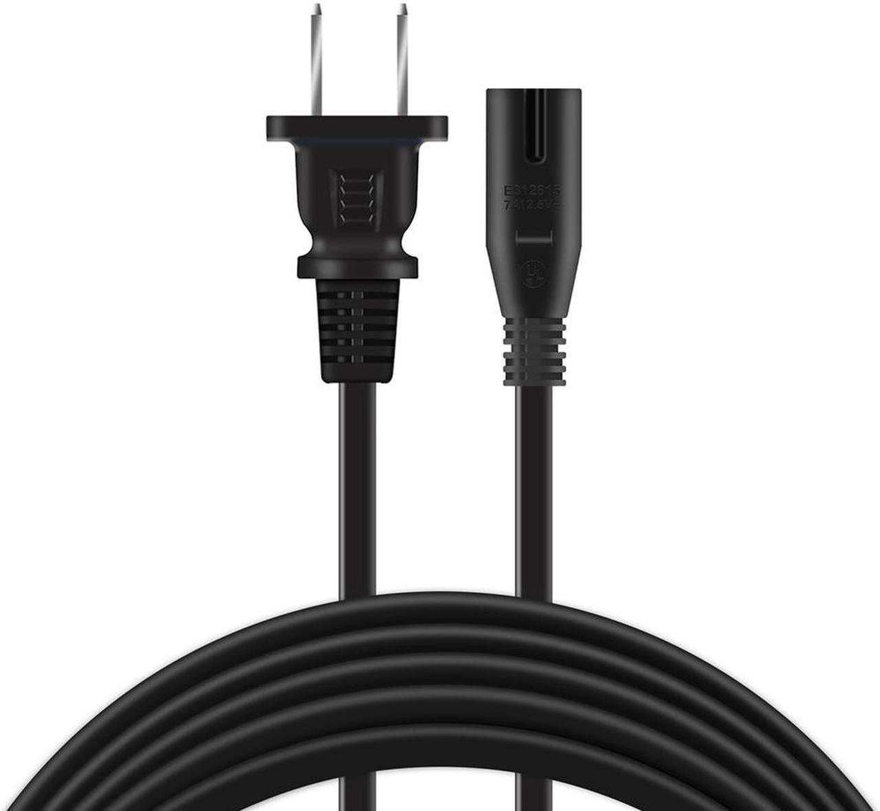 Alt view image 2 of 4 - ABLEGRID 6ft/1.8m UL Listed US 2-Prong Port AC Power Cord/Cable For PS2 PS3 Slim/Laptop HP Dell Acer Charger