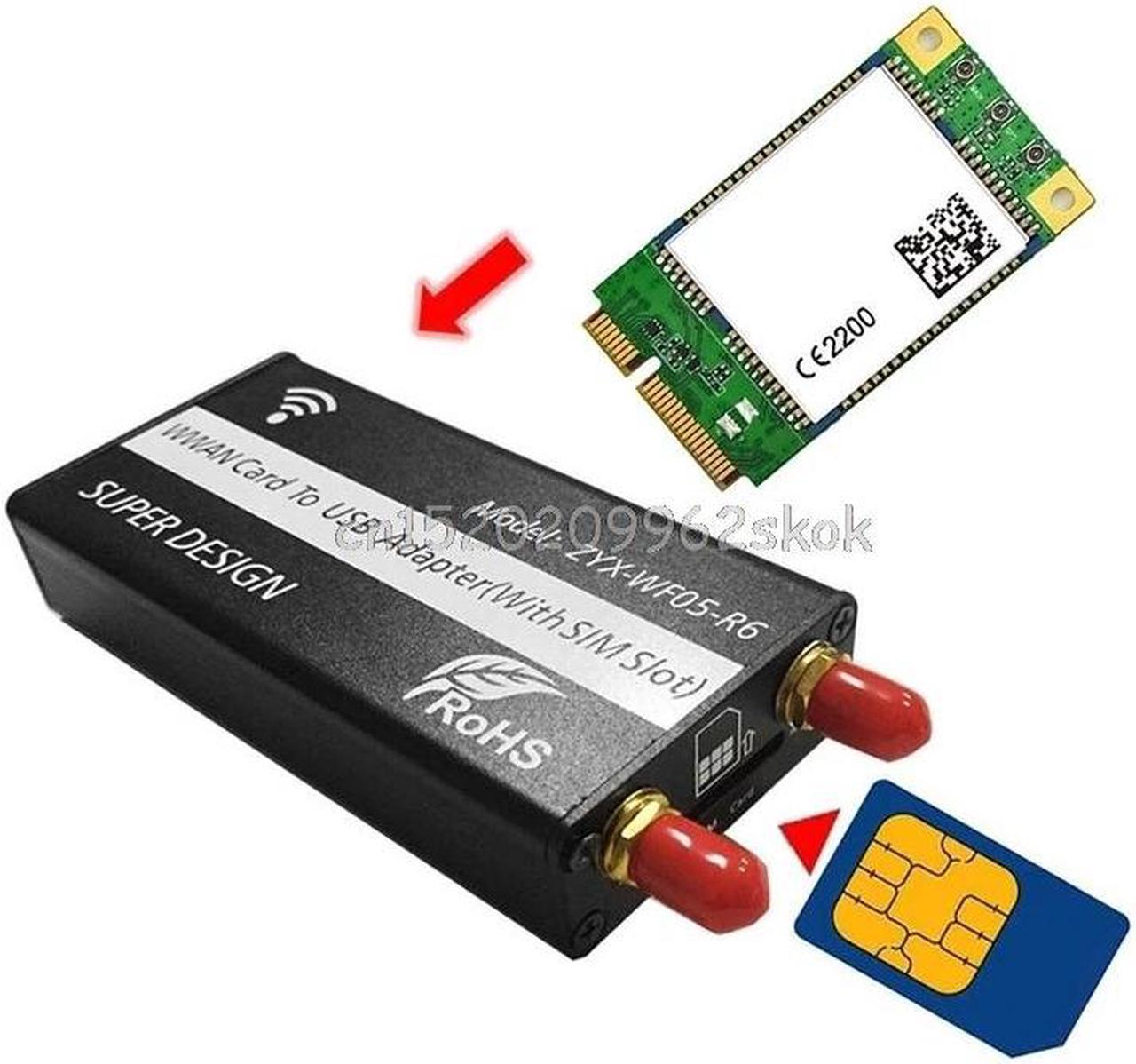 Mini PCI-E PCI-Express to USB Adapter With SIM Card Slot for WWAN/LTE Module