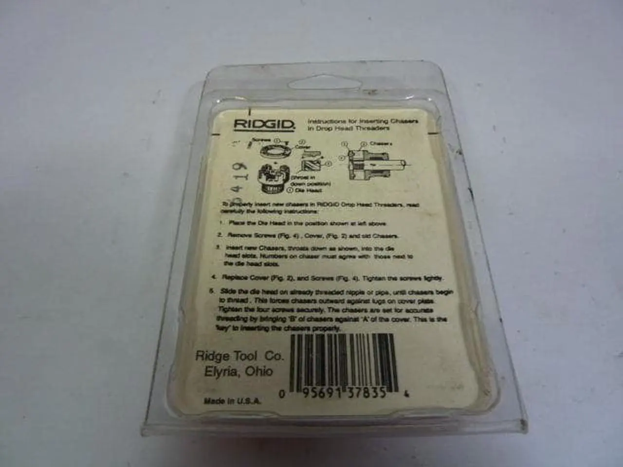 Alt view image 4 of 7 - RIDGID 37835 Pipe Thread Dies,1 In,Alloy,PK4