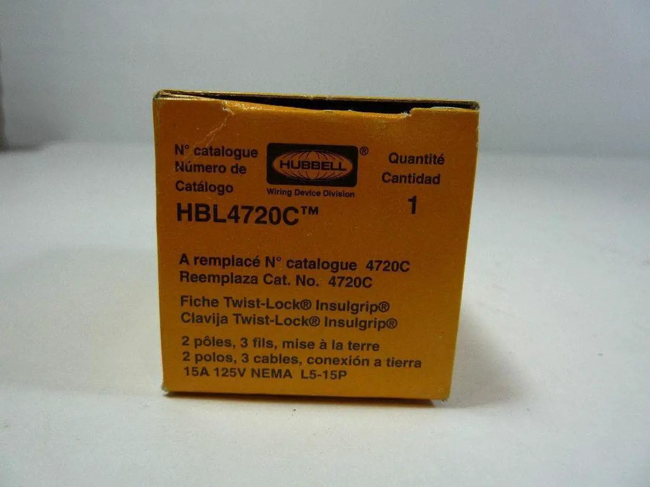 Alt view image 2 of 5 - HUBBELL WIRING DEVICE-KELLEMS HBL4720C Locking Plug, L5-15P, 15 A, 125V AC,
