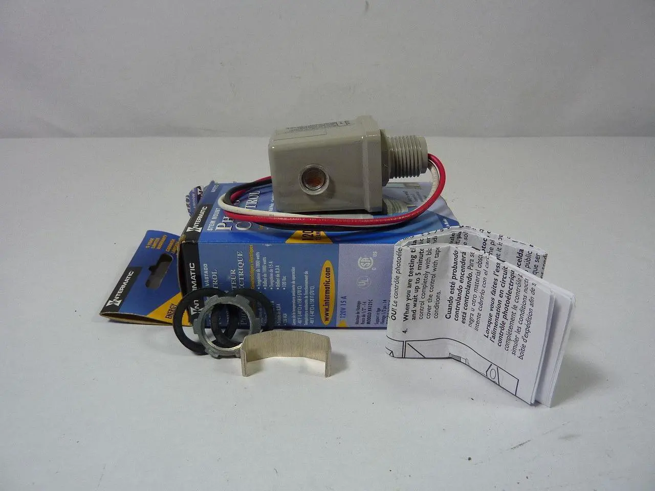 Alt view image 2 of 8 - Intermatic K4121C 1800W Stem Mount Thermal Type Photo Control