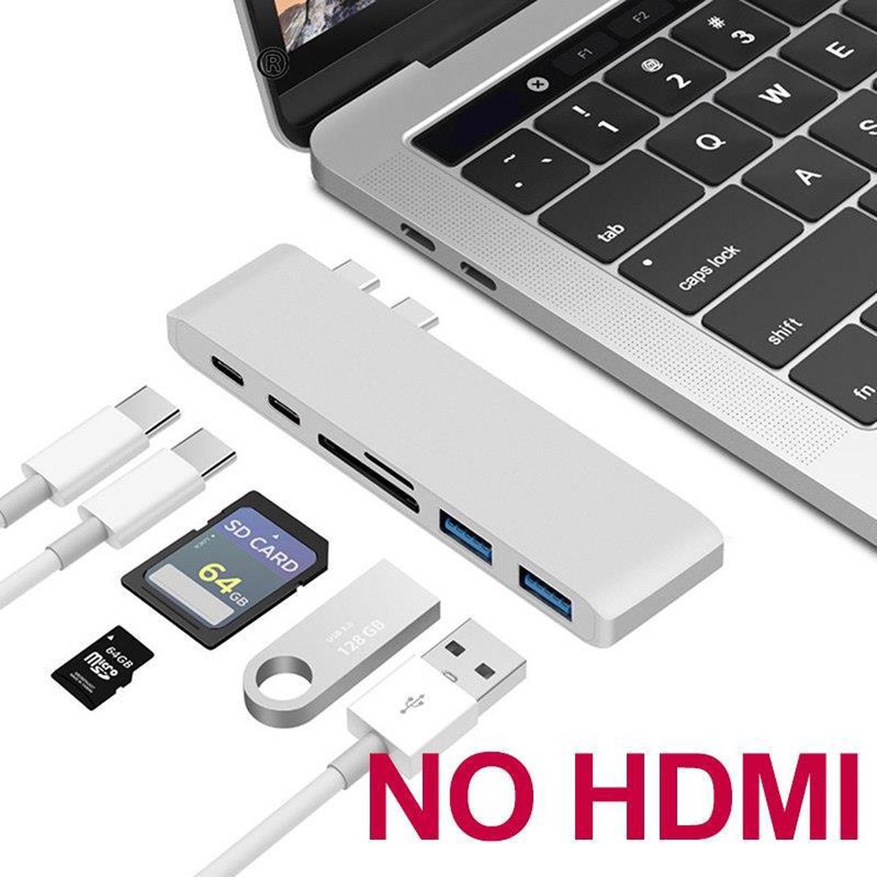 USB Type C HUB to HDMI 4k USB-C Adapter with SD/Micro SD Card Reader, USB 3.0 ports Power Port Combo for MacBook Pro