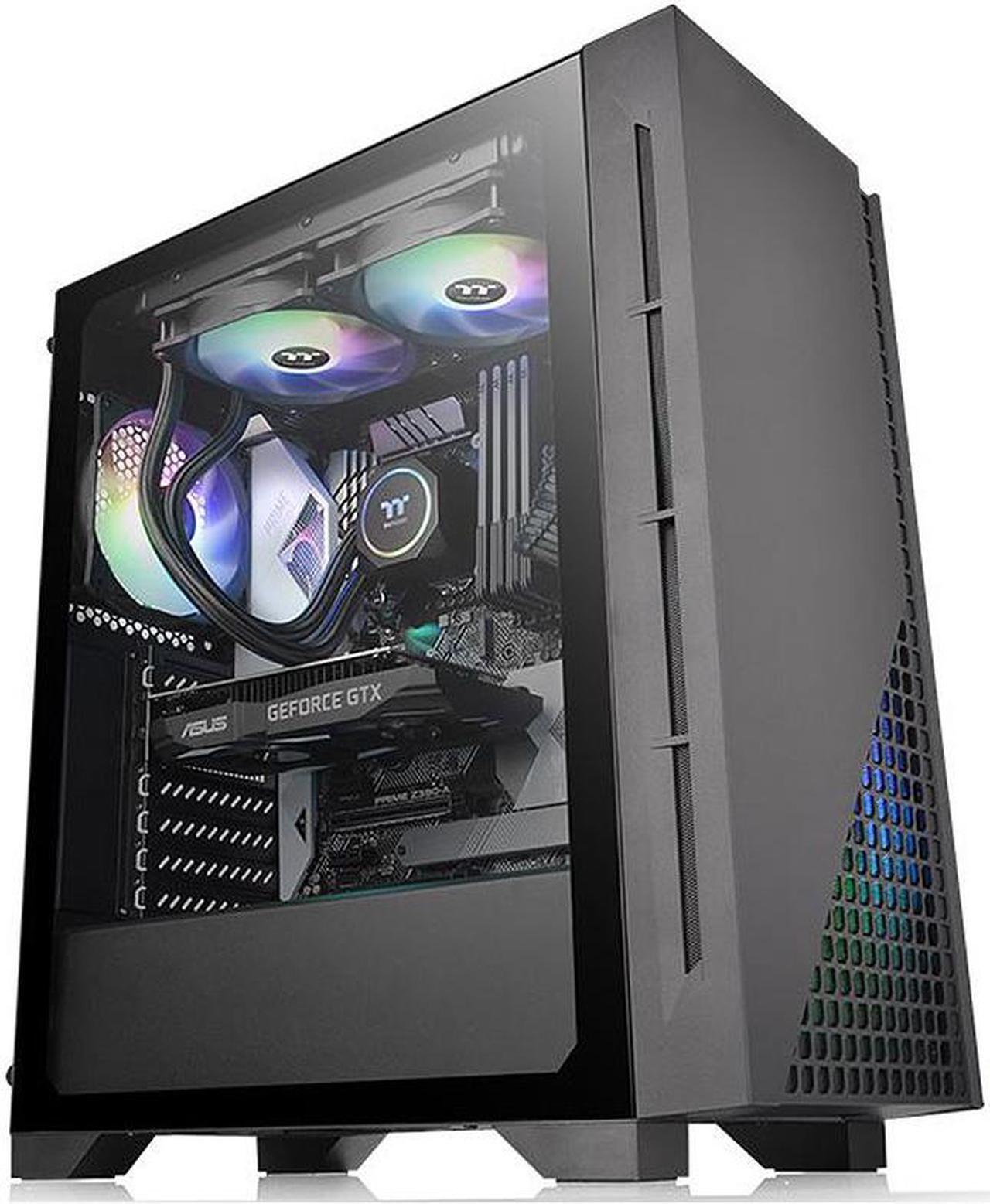 Thermaltake H330 Tempered Glass ATX Gaming Case, Black