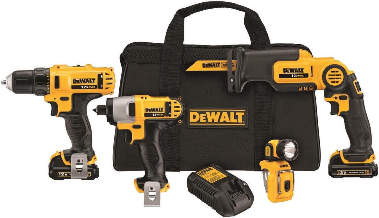 Alt view image 7 of 17 - DEWALT DCK413S2 12V MAX Li-Ion 4-Tool Combo Kit