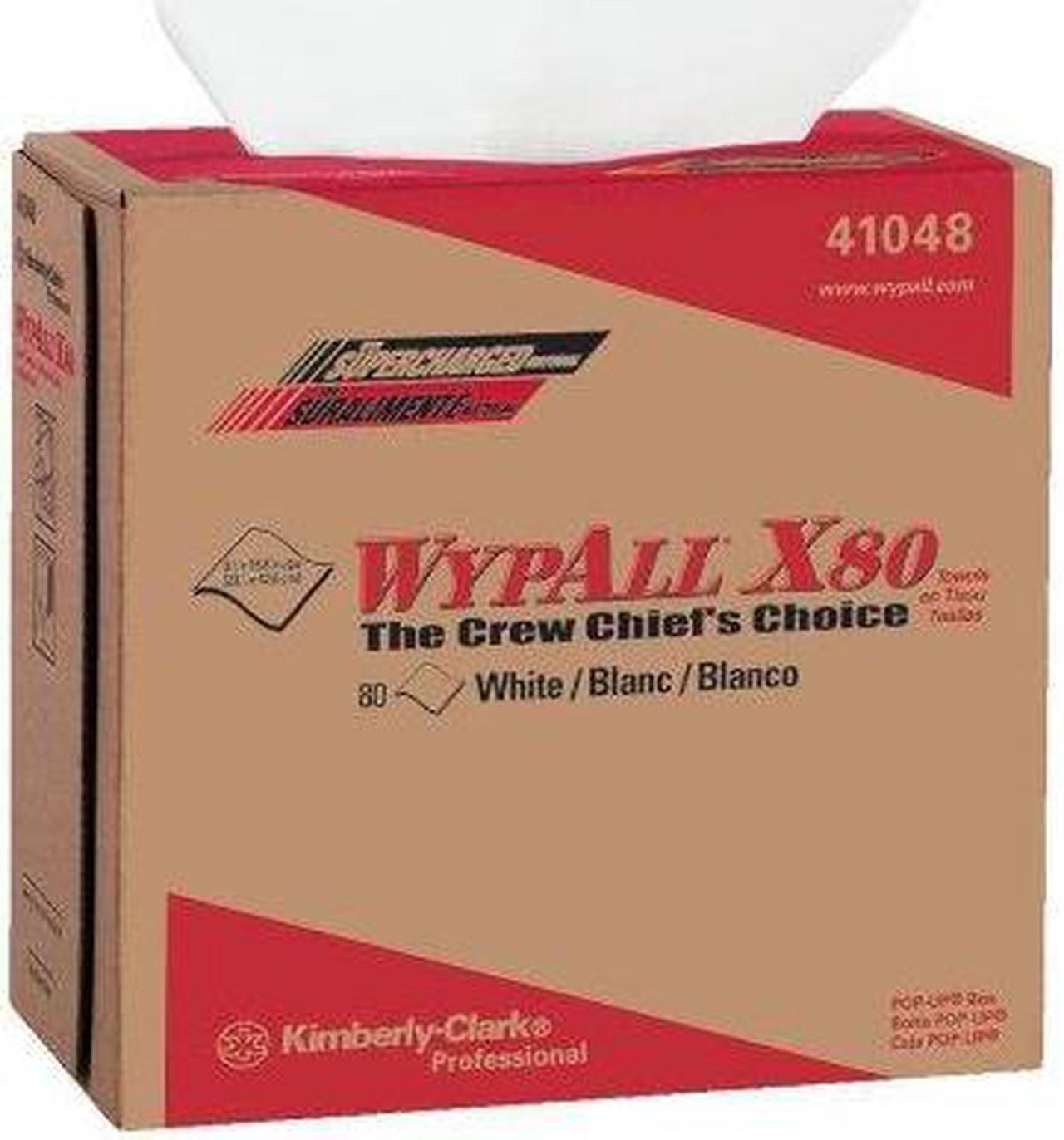 Alt view image 6 of 11 - Kimberly-Clark Professional KCC41048 WYPALL X80 Wipers, 9.13" x 16.80", White, POP-UP Box