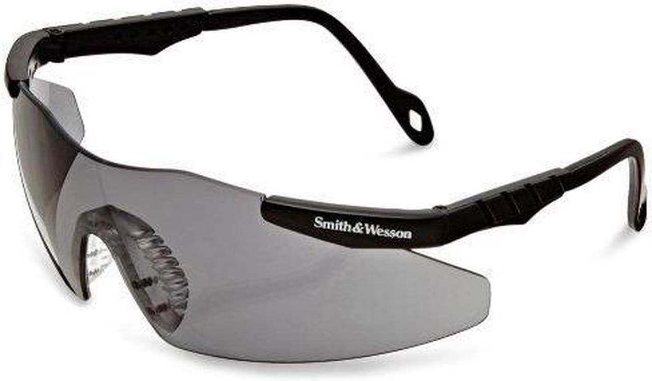Alt view image 3 of 14 - Magnum 3G Safety Eyewear, Smoke Polycarb Anti-Scratch Lenses, Black Ny