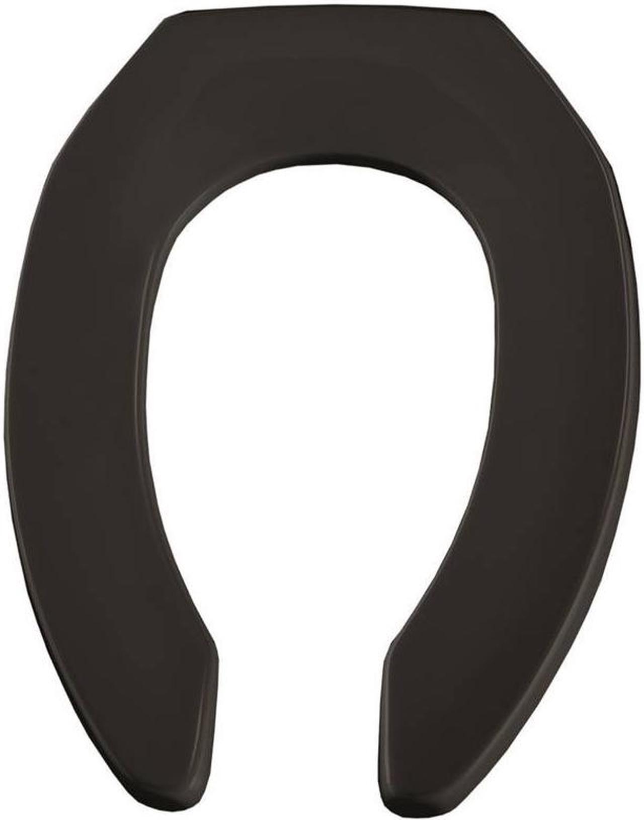 Alt view image 2 of 6 - Elongated Black Toilet Seat Bemis Mfg Commercial 1955CT-047 073088054562