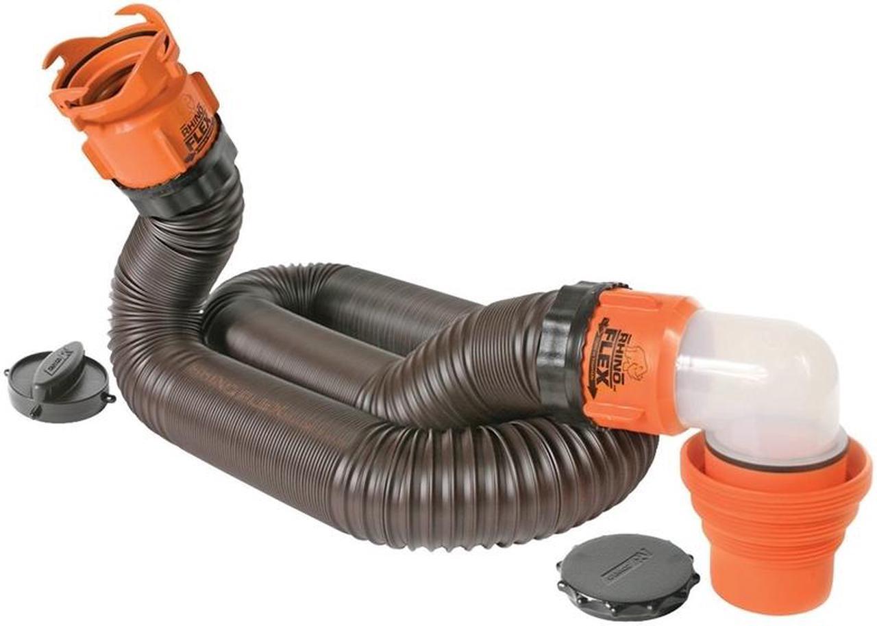 Alt view image 4 of 10 - Camco 15 Ft. RhinoFlex RV Sewer Kit 39761