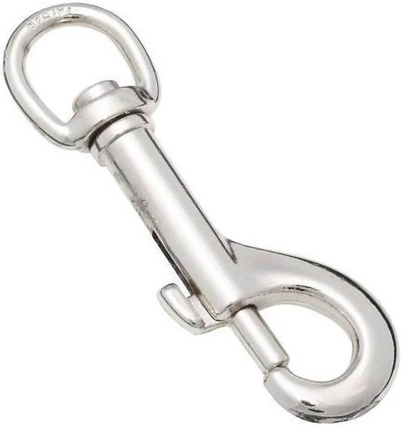Alt view image 4 of 4 - National, N222-588, 1/2" x 3", Nickel Bolt Snap, Round Swivel Eye