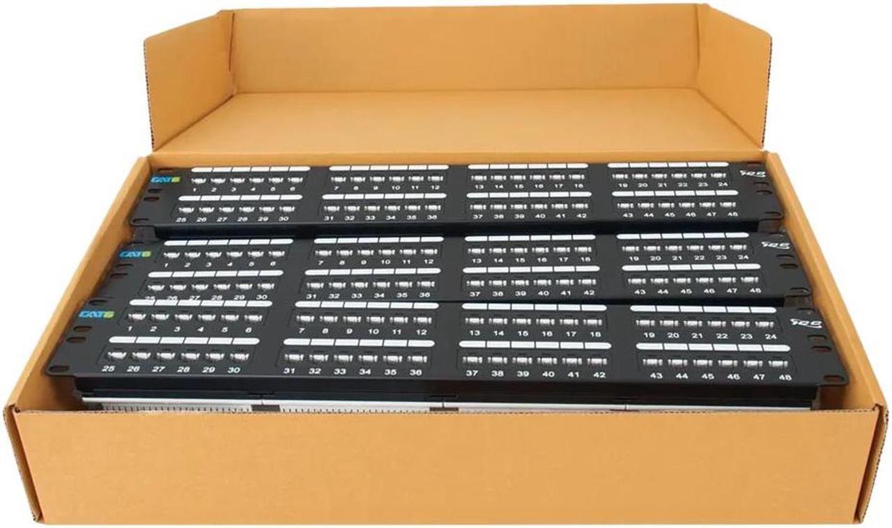Alt view image 6 of 8 - ICC ICMPP4860V PATCH PANEL, CAT 6, 48-PORT, 2 RMS, 6 PK