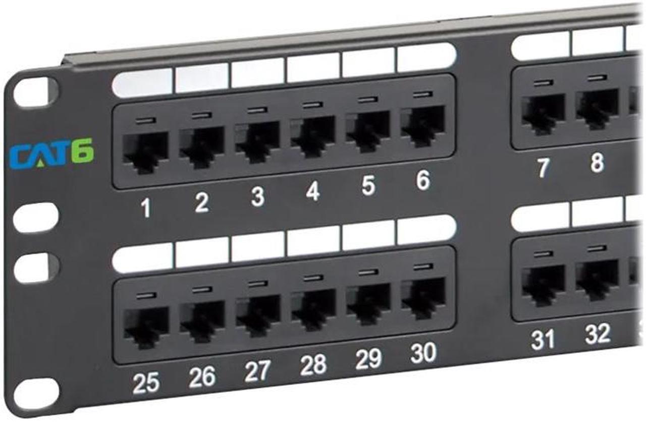 Alt view image 7 of 8 - ICC ICMPP4860V PATCH PANEL, CAT 6, 48-PORT, 2 RMS, 6 PK
