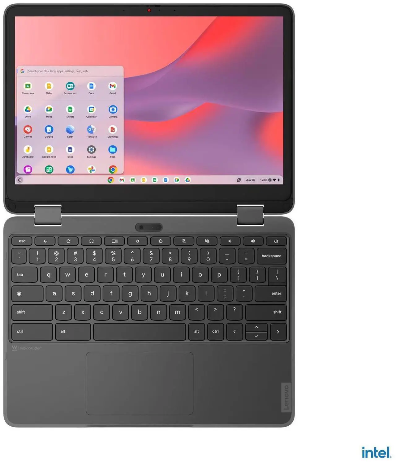 Alt view image 12 of 12 - Lenovo 500e Yoga Chromebook Gen 4 12.2" Touch Screen Intel Processor N100 8GB Memory 64 GB SSD Chrome OS 82W4001SUS