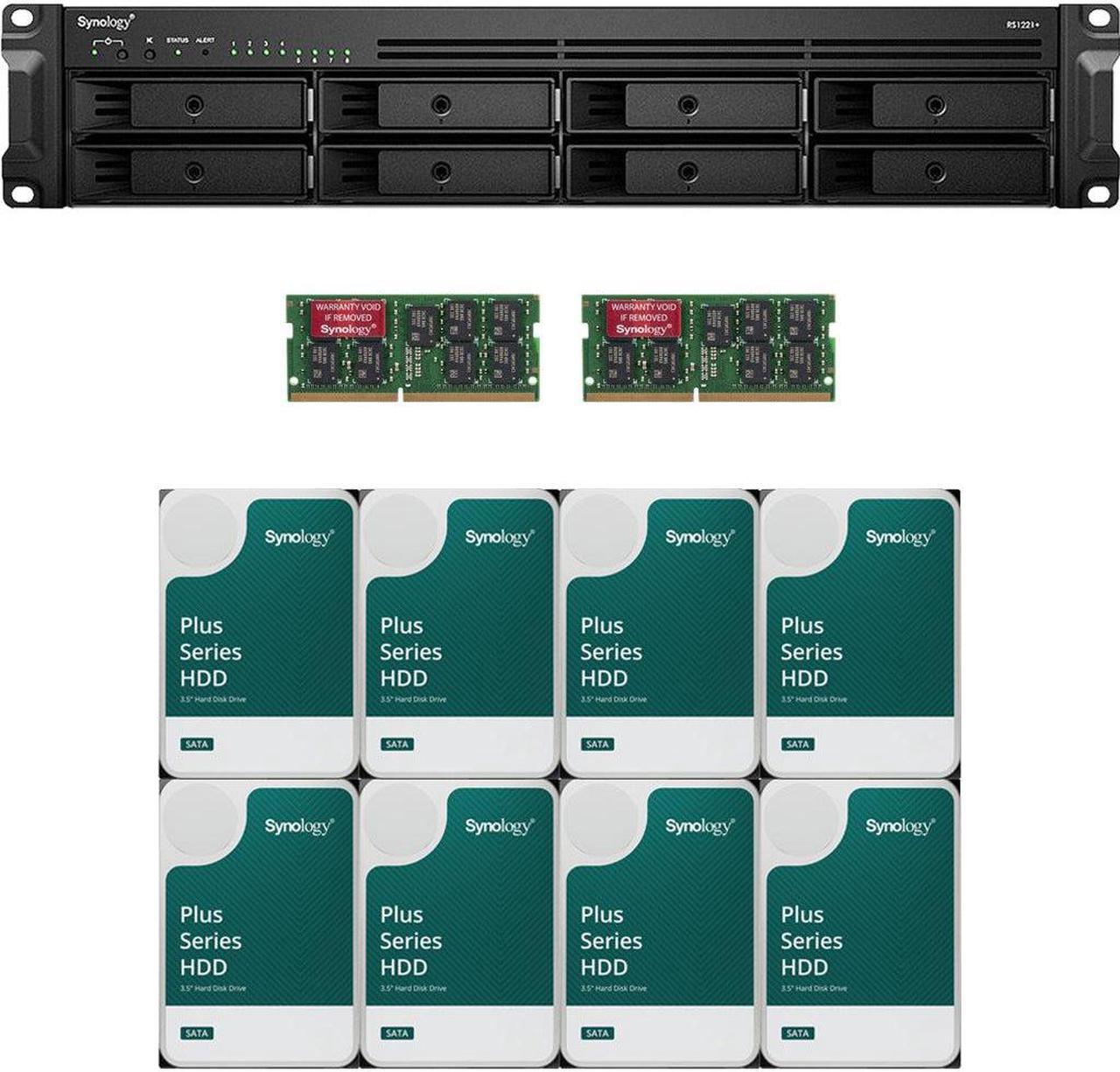 Main image of Synology RS1221+ RackStation with 8GB RAM and 32TB (8 x 4TB) of Synology Plus NAS Drives Fully Assembled and Tested By CustomTechSales