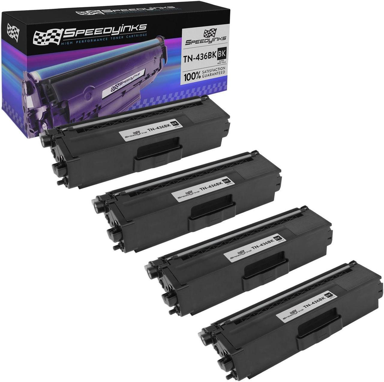 Main image of SPEEDYINKS Compatible Toner Cartridge Replacements for Brother TN-436 TN436 TN436BK TN433 TN431 Super High Yield (Black, 4-Pack) HL-L8360CDW, HL-L8360CDWT, HL-L9310CDW, HL-L9310CDWTT, MFC-L8900CDW