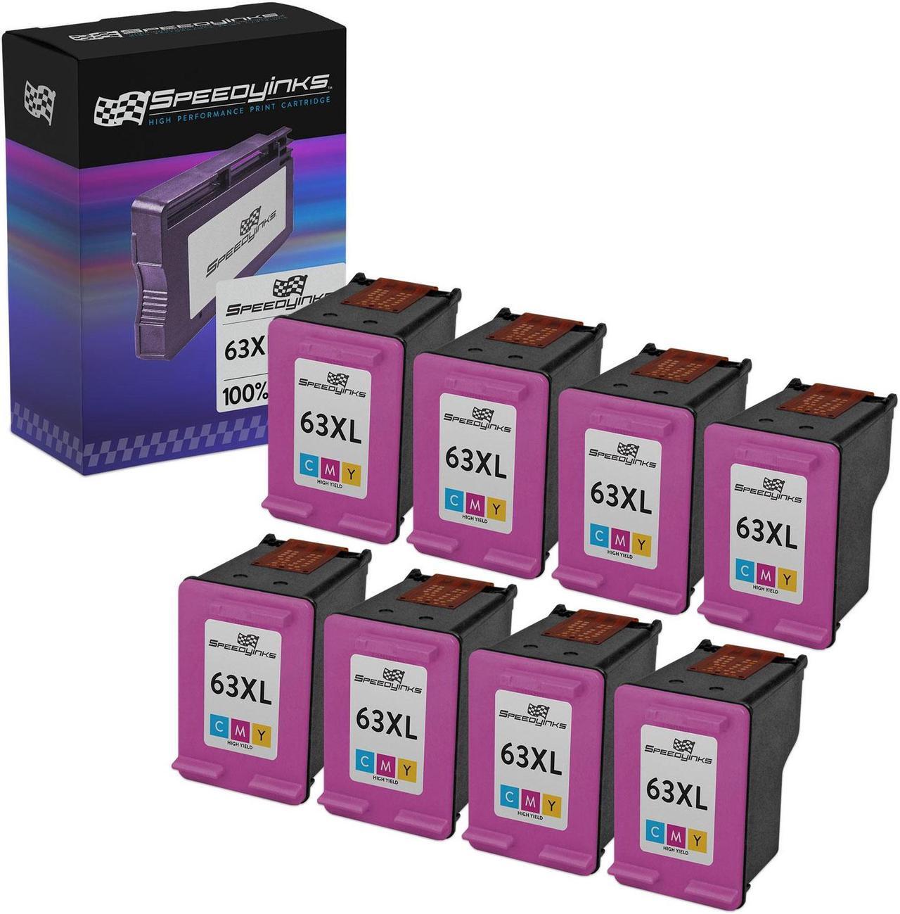 Main image of Speedy Inks Remanufactured Ink Cartridge Replacement for HP 63XL F6U63AN (Color, 8-Pack)