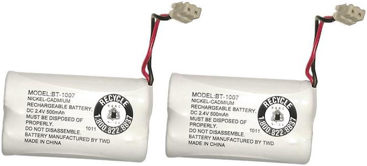 Main image of Uniden BBTY0651101 model BT1007 Nickel-Cadmium Rechargeable Cordless Phone Battery, DC 2.4V 500mAh (Pack of 2)