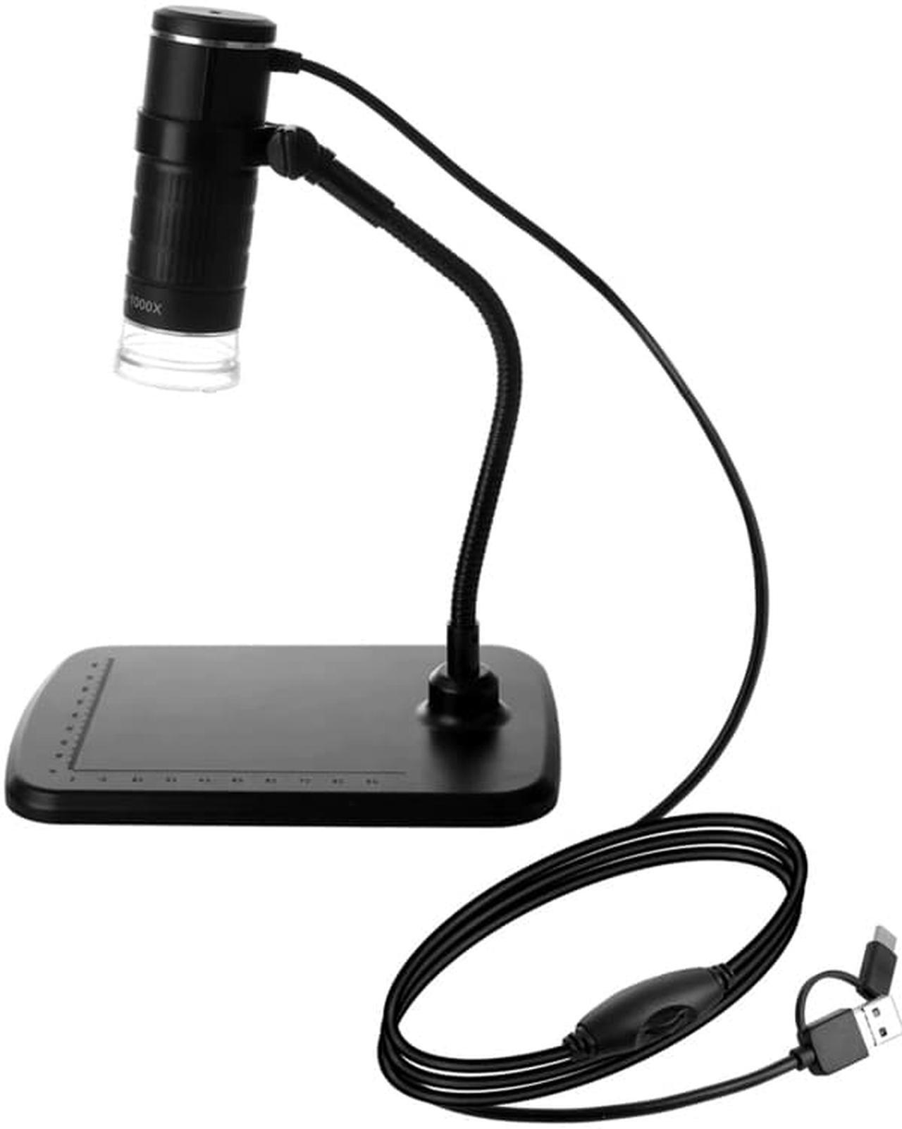Alt view image 2 of 6 - 50 1000X Mobile Phone Microscope Camera 3in1 USB Type C MicroUSB for Android Phone Windows PC Computer Laptop with Stand