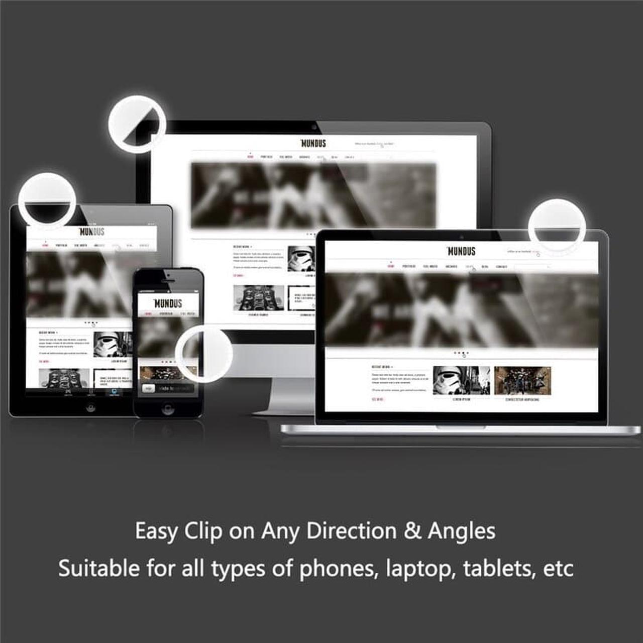 Alt view image 6 of 6 - Portable Selfie Flash Led Camera Photography Ring Light Laptop Stand for Macbook Air Pro Notebook Holder Support Accessories