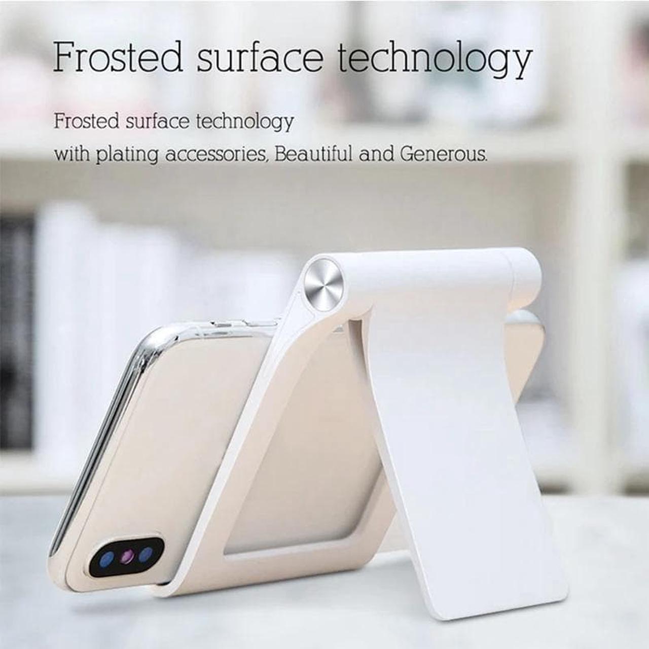 Alt view image 2 of 6 - Tablet Stand For Ipad Samsung Universal Foldable Adjustable Mobile Phone Stand For Iphone 5 6 7 X White