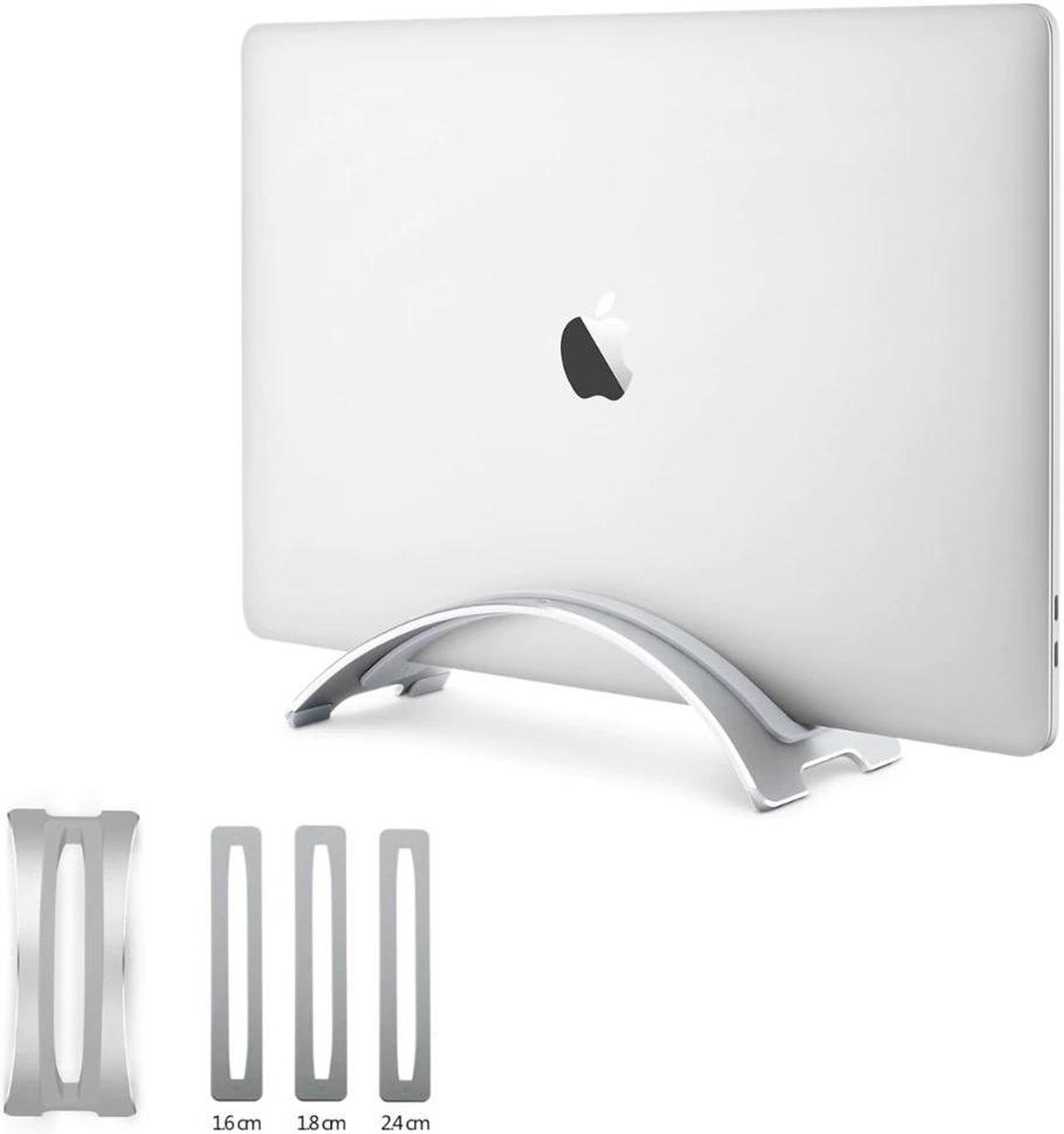 Main image of Aluminum Space saving Laptop Vertical Stand Storage Desktop Erected Holder for MacBook Pro Air Retina Notebook 3 Size Silica Gel