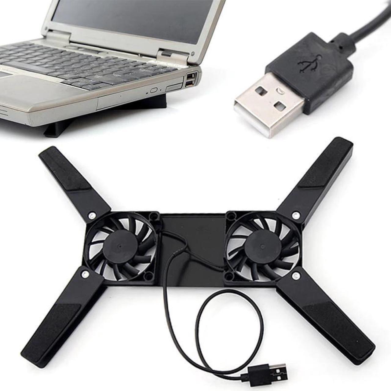 Main image of NEW USB Notebook Folding Dual 2 Fans Radiator Air cooled for 10-17" PC Laptop Computer