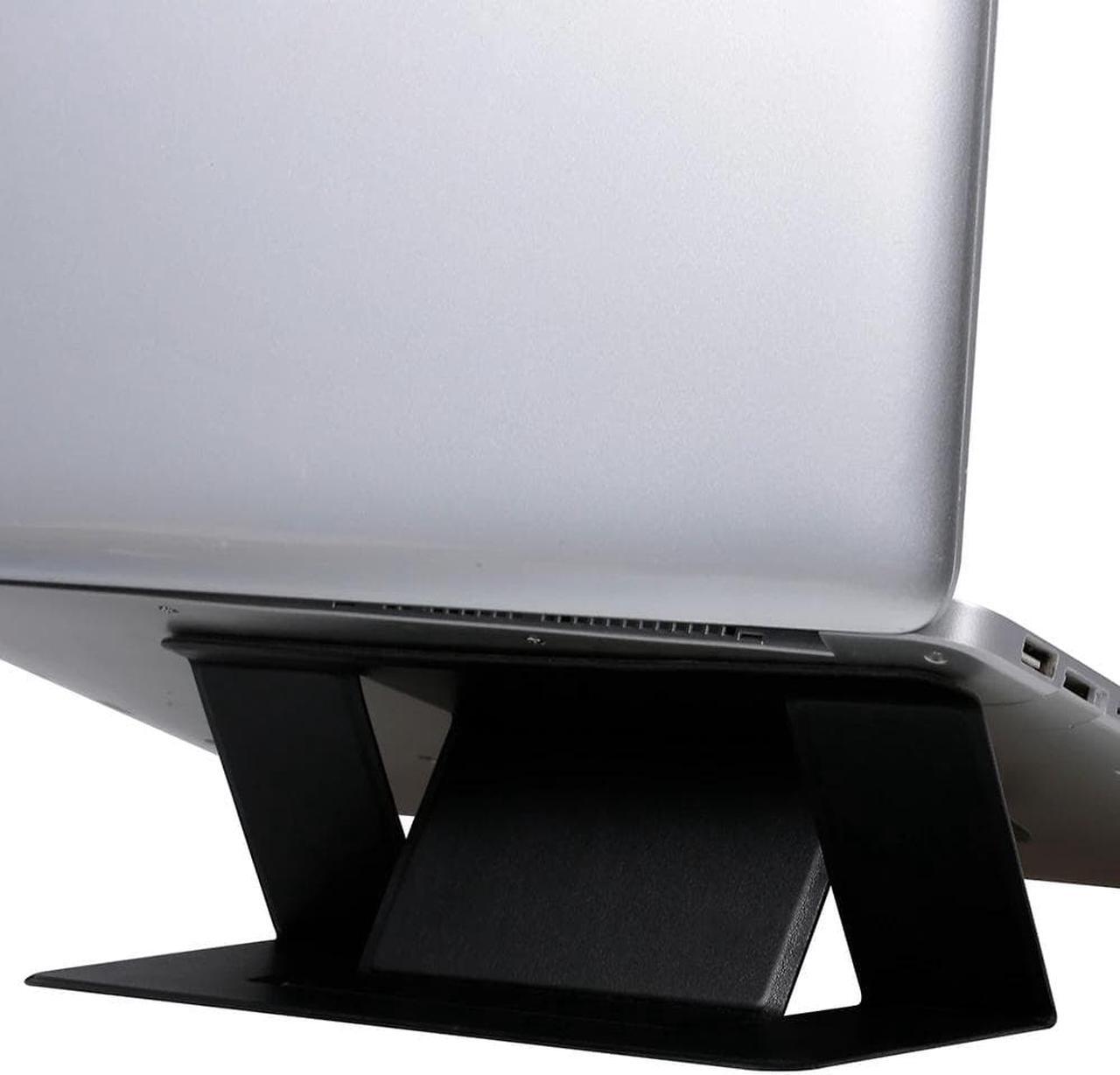 Alt view image 5 of 6 - Adjustable Folding Invisible Computer Stand Holder Portable Laptop Stand with Dual Angle Adjustment (Black/Blue/Pink)