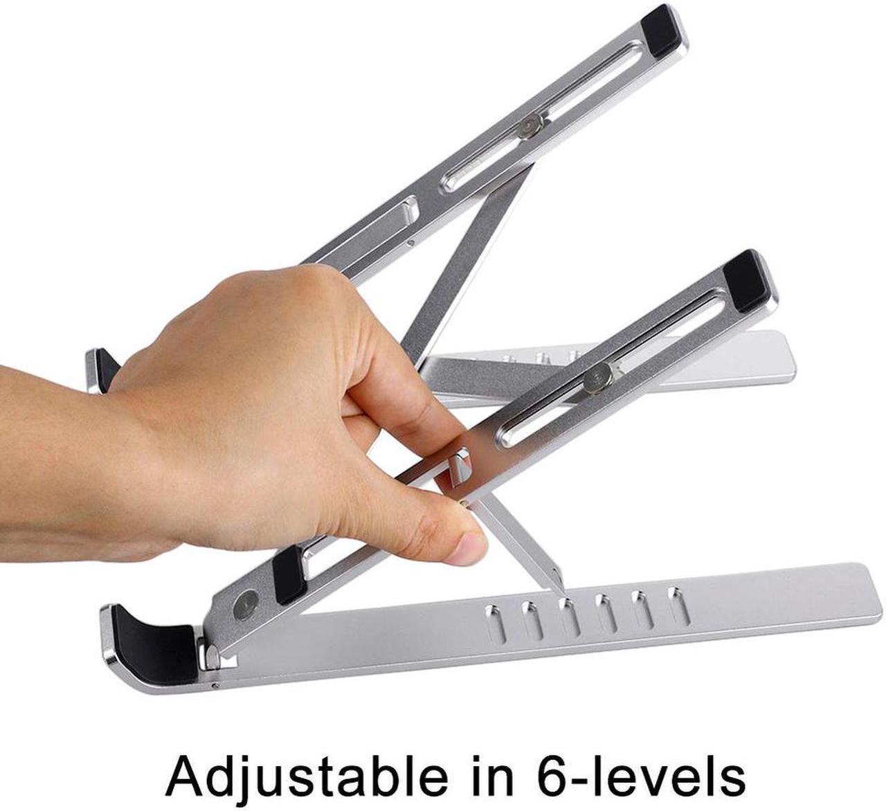 Alt view image 3 of 6 - Aluminum Alloy Adjustable Laptop Stand Folding Portable for Notebook MacBook Computer Bracket Lifting Cooling Holder Non slip