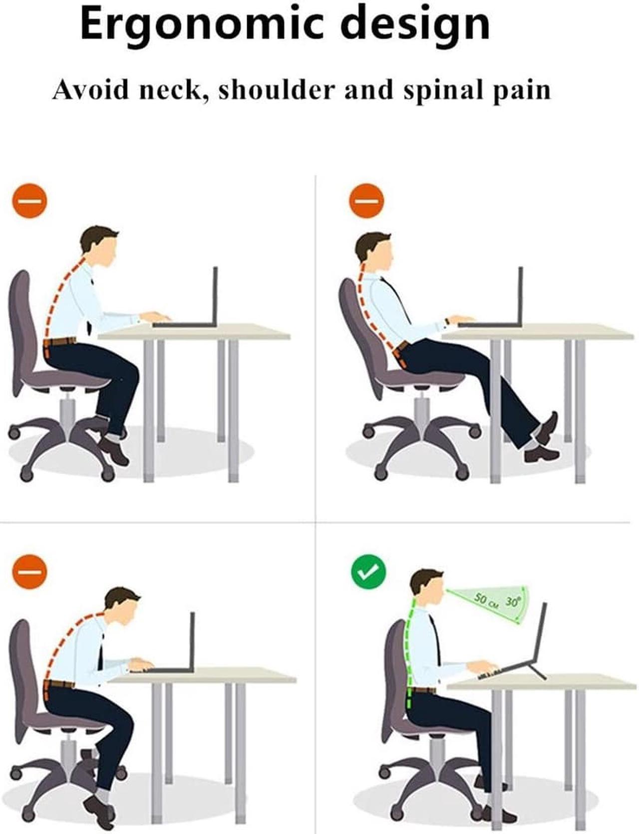 Alt view image 5 of 6 - Ergonomic laptop stand Height Angle Adjustable Portable Foldable Aluminum alloy Computer Notebook Mount