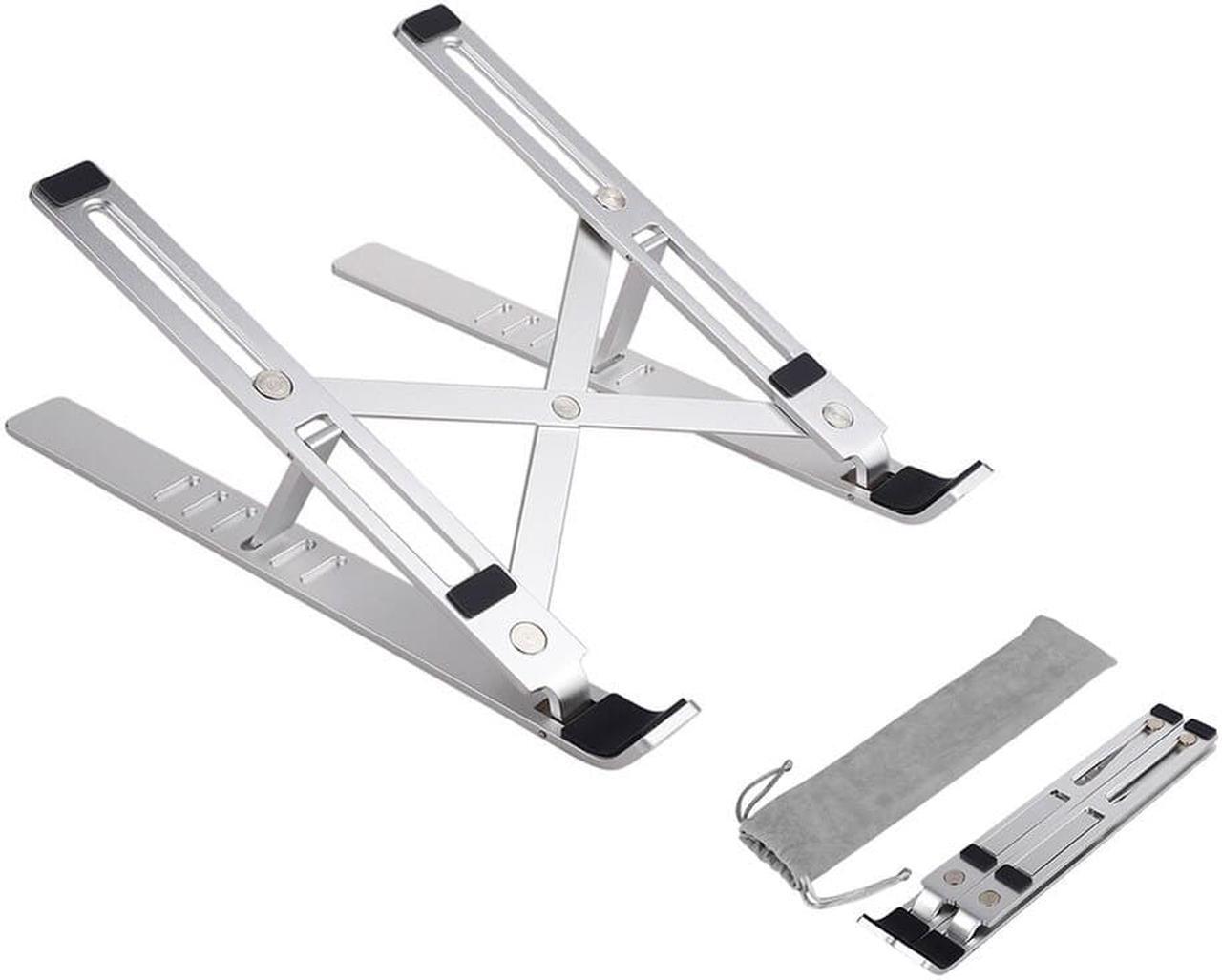 Alt view image 2 of 6 - Aluminum Alloy Adjustable Laptop Stand Folding Portable for Notebook MacBook Computer Bracket Lifting Cooling Holder Non slip