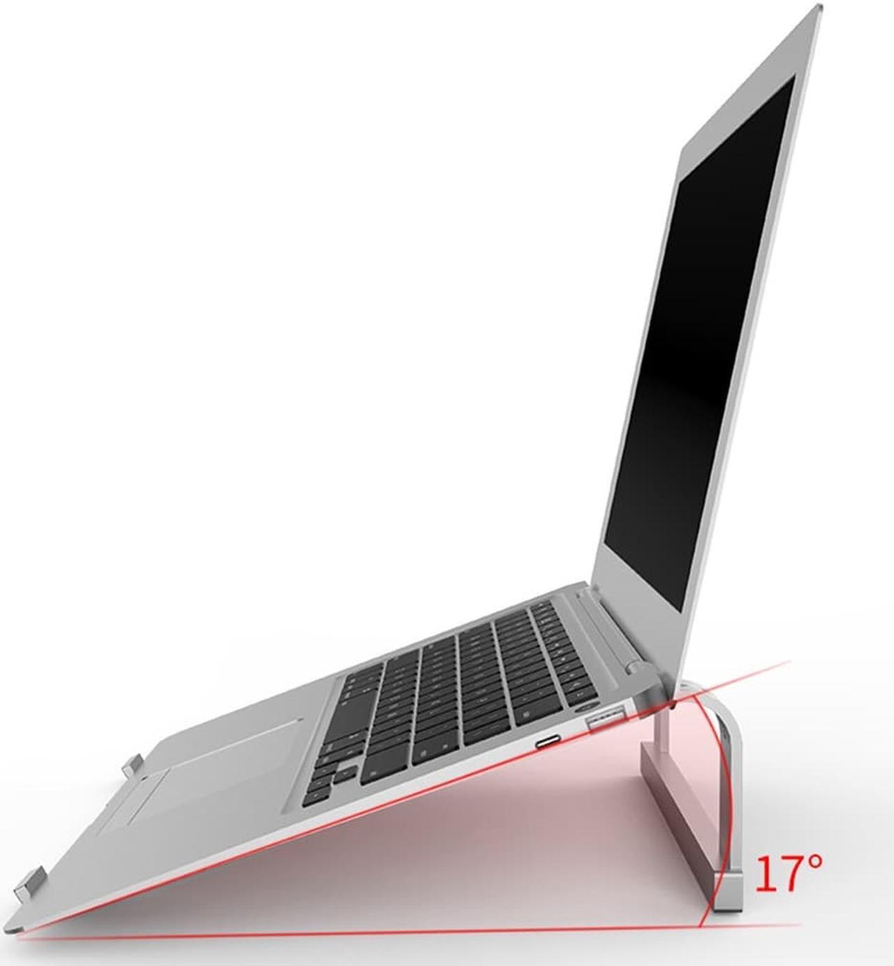 Alt view image 5 of 6 - 11-17 inch Portable Aluminum Alloy Notebook Support Holder Folding Laptop Stand For Macbook Pro Non slip Cooling Bracket