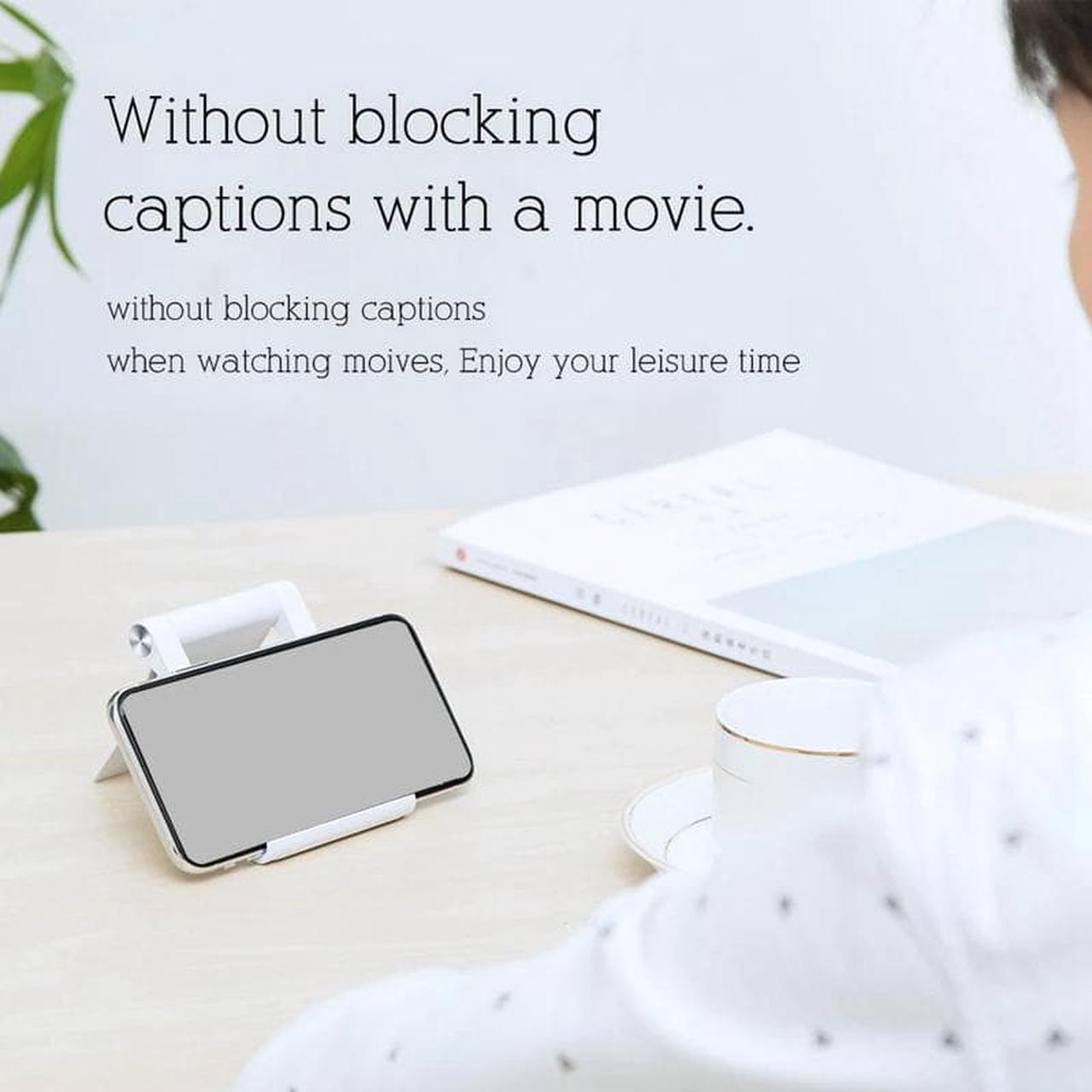Alt view image 4 of 6 - Tablet Stand For Ipad Samsung Universal Foldable Adjustable Mobile Phone Stand For Iphone 5 6 7 X White