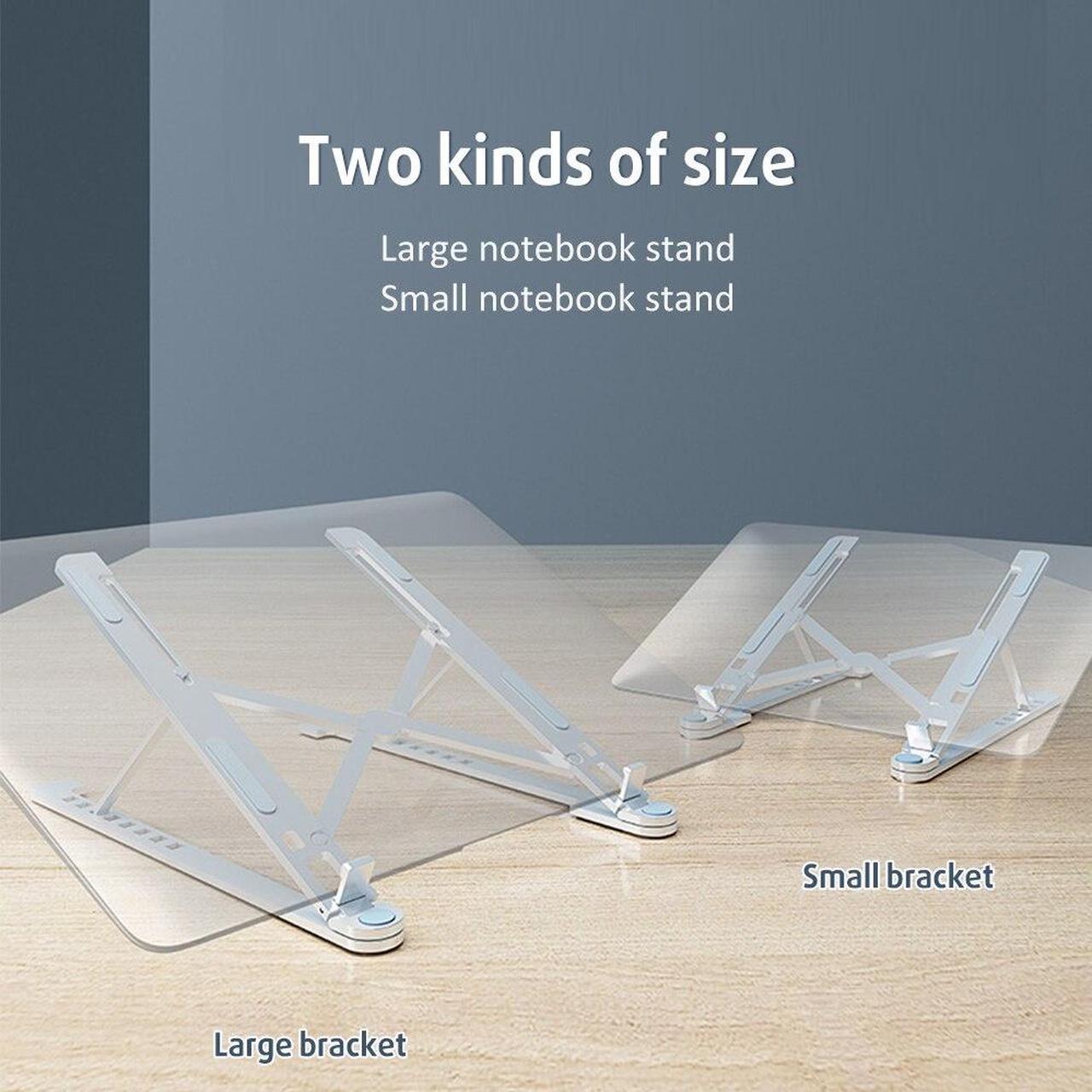 Alt view image 5 of 6 - Laptop Stand Portable Heights Adjustable Aluminum AlloyDesktop Ventilated Cooling Holder Folding Ultra for MacBook