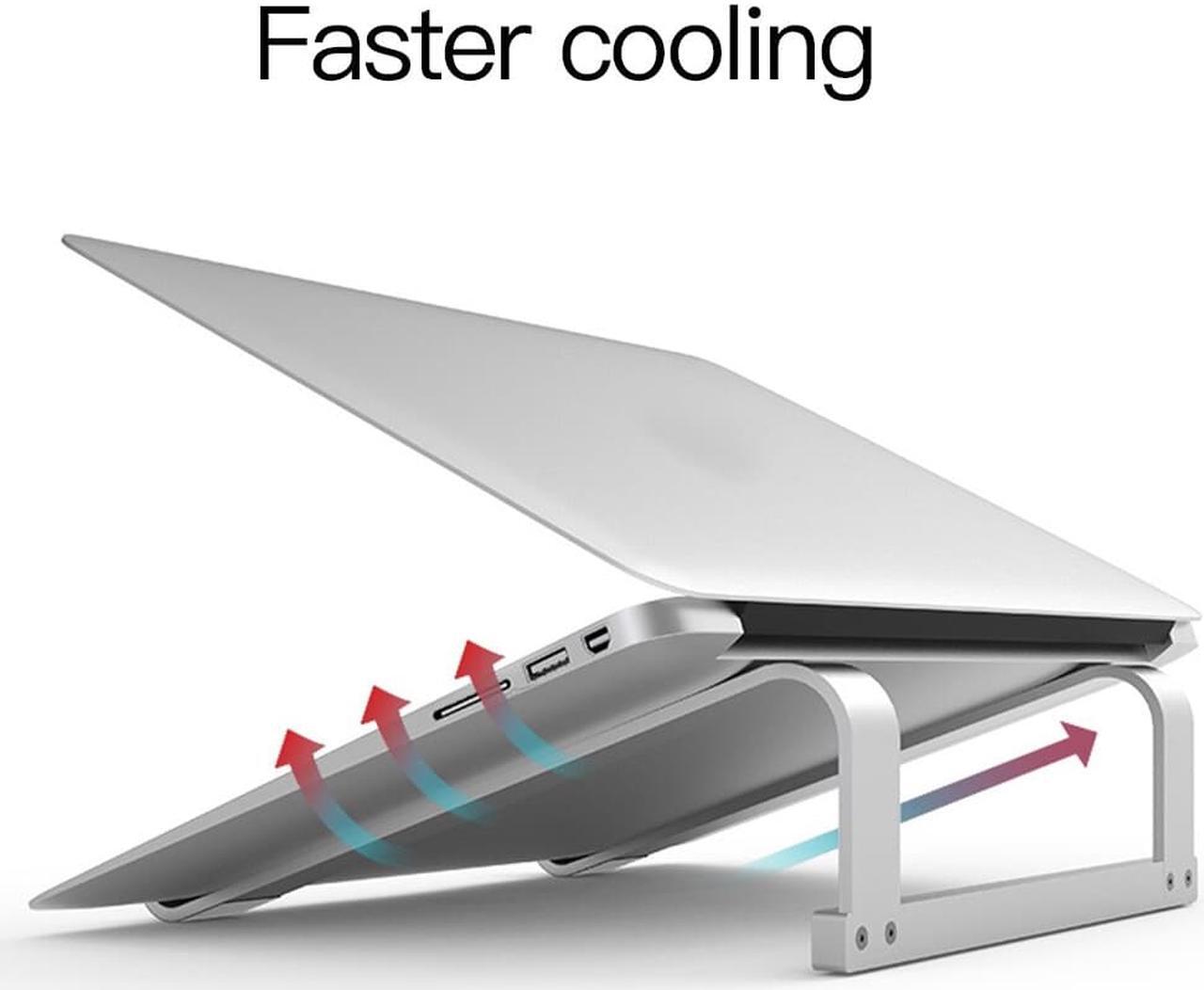 Alt view image 4 of 6 - 11-17 inch Portable Aluminum Alloy Notebook Support Holder Folding Laptop Stand For Macbook Pro Non slip Cooling Bracket