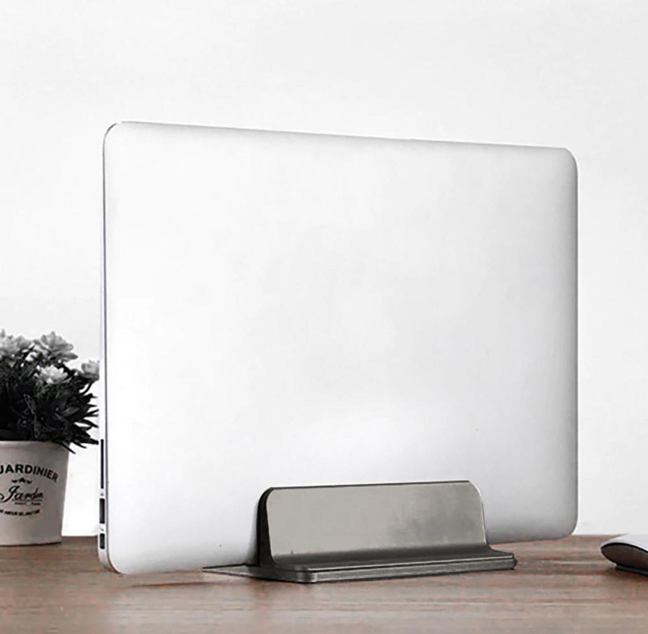 Main image of Hot Aluminum Laptop Stand For Macbook Air Pro Stable Vertical Desktop Stand With Adjustable Dock Size Book Holder Laptop Stand