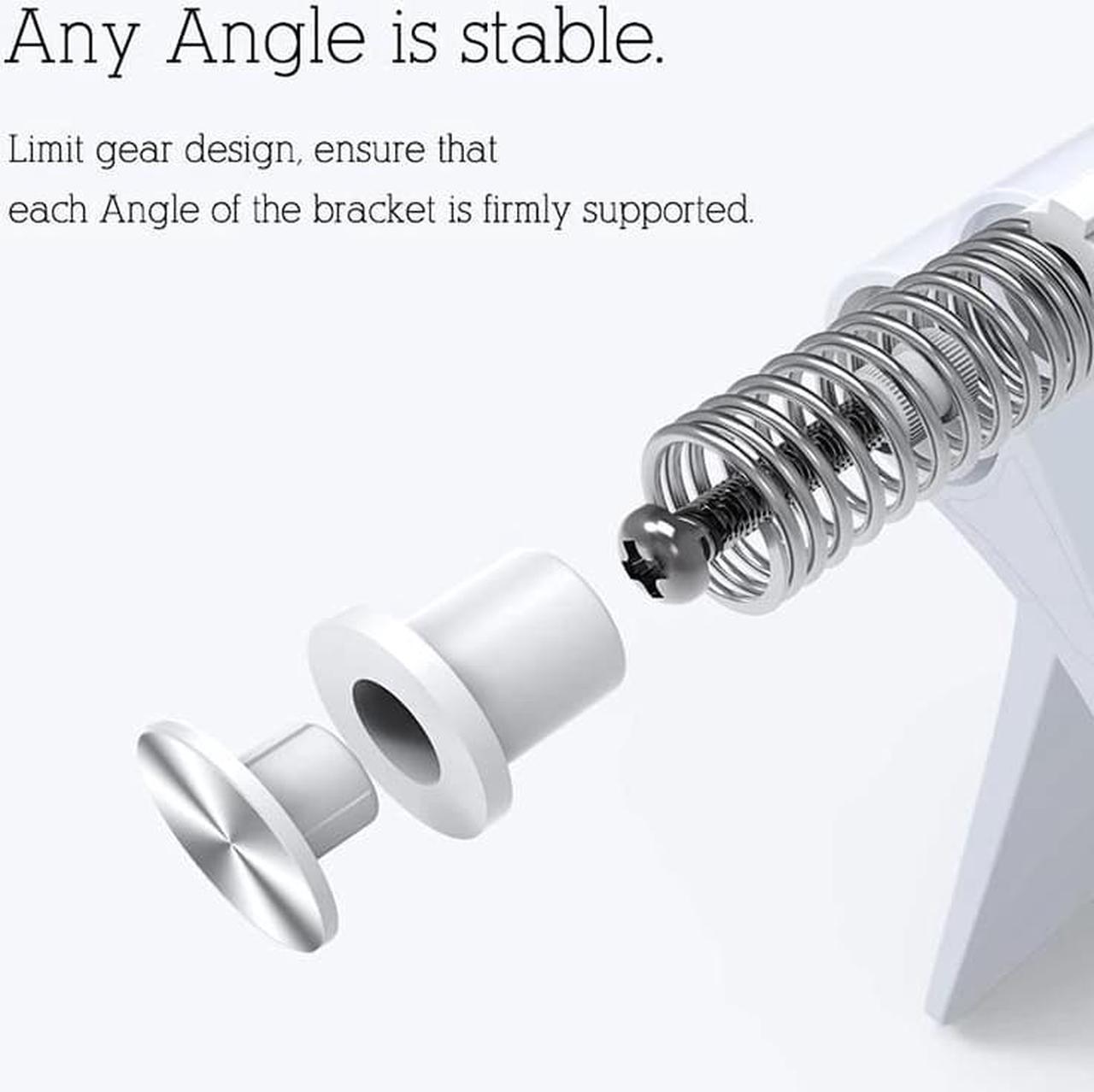 Alt view image 6 of 6 - Tablet Stand For Ipad Samsung Universal Foldable Adjustable Mobile Phone Stand For Iphone 5 6 7 X White