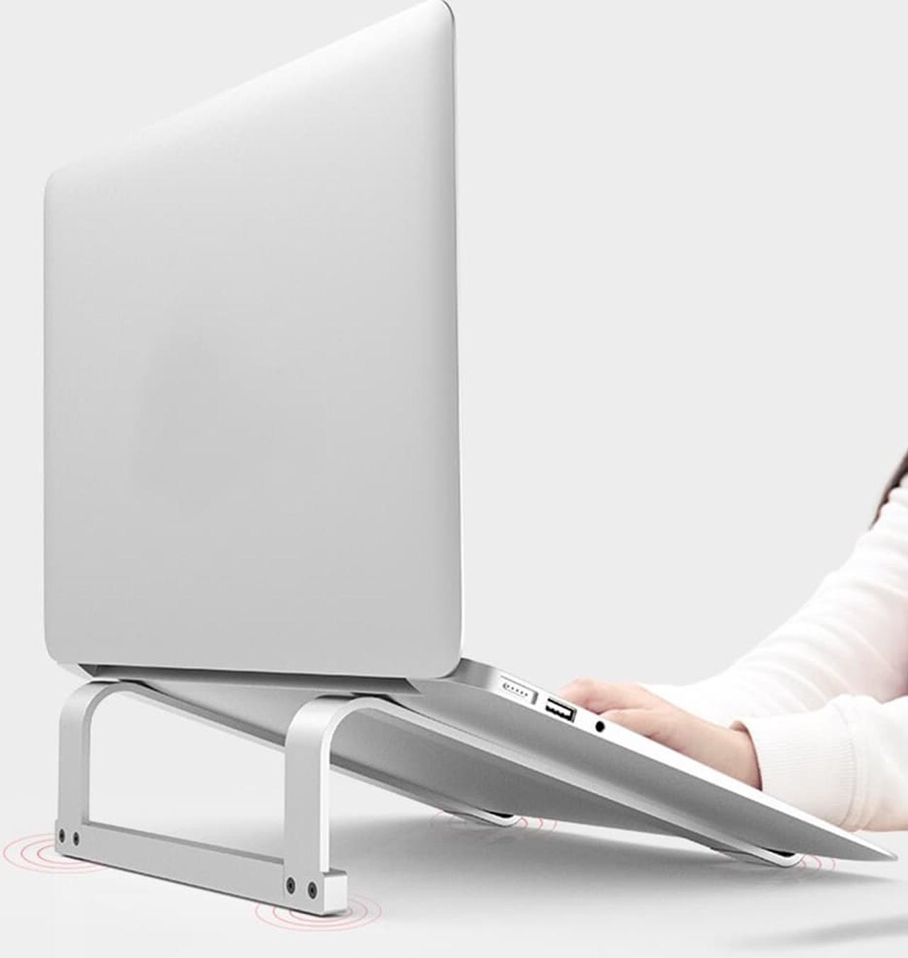 Alt view image 2 of 6 - 11-17 inch Portable Aluminum Alloy Notebook Support Holder Folding Laptop Stand For Macbook Pro Non slip Cooling Bracket