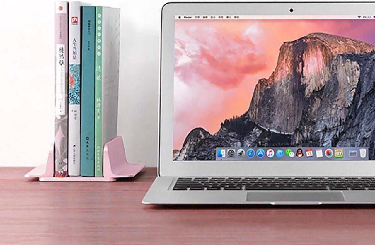 Alt view image 5 of 6 - Hot Aluminum Laptop Stand For Macbook Air Pro Stable Vertical Desktop Stand With Adjustable Dock Size Book Holder Laptop Stand
