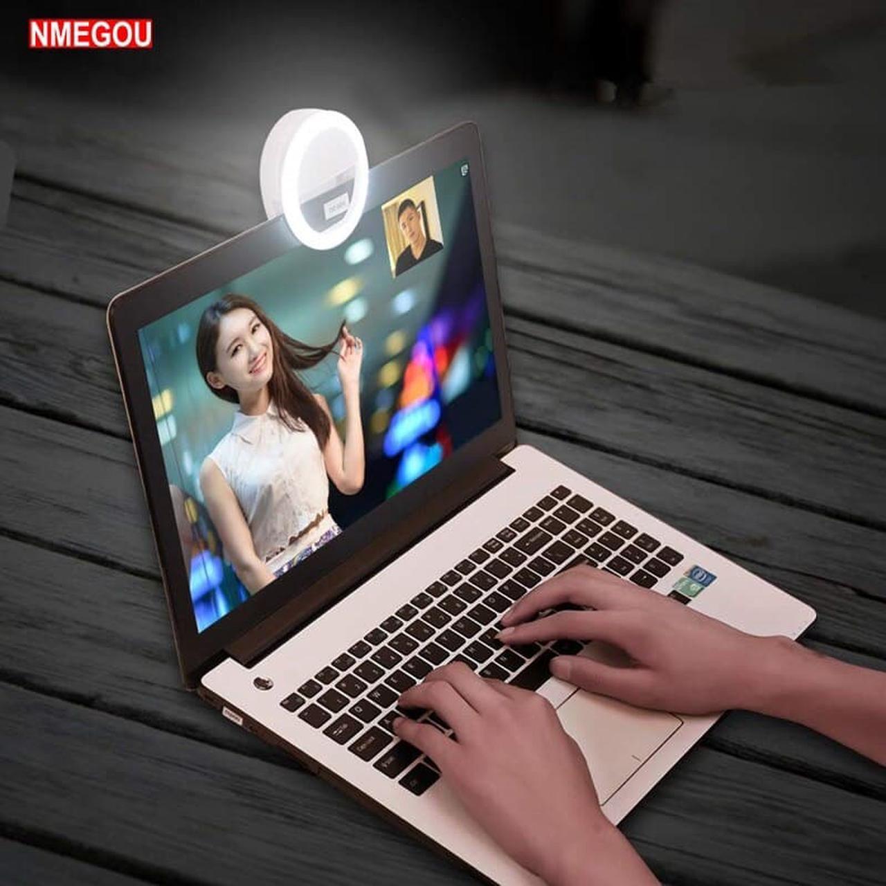 Main image of Portable Selfie Flash Led Camera Photography Ring Light Laptop Stand for Macbook Air Pro Notebook Holder Support Accessories