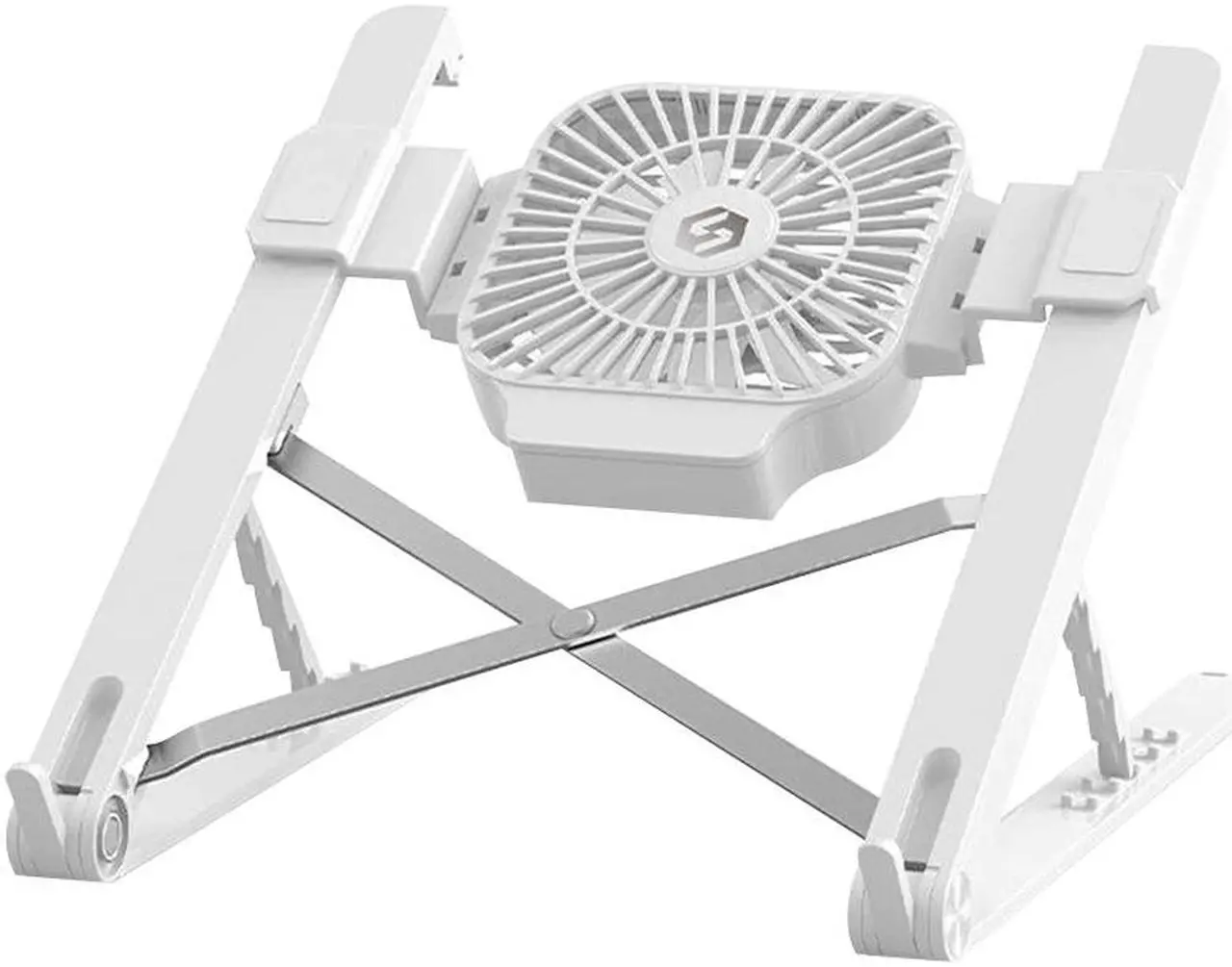 Main image of 5 level Height Adjustable Laptop Stand with Cooling Fan Folding Portable Laptop Bracket Cooling Holder for laptops under 17 inch