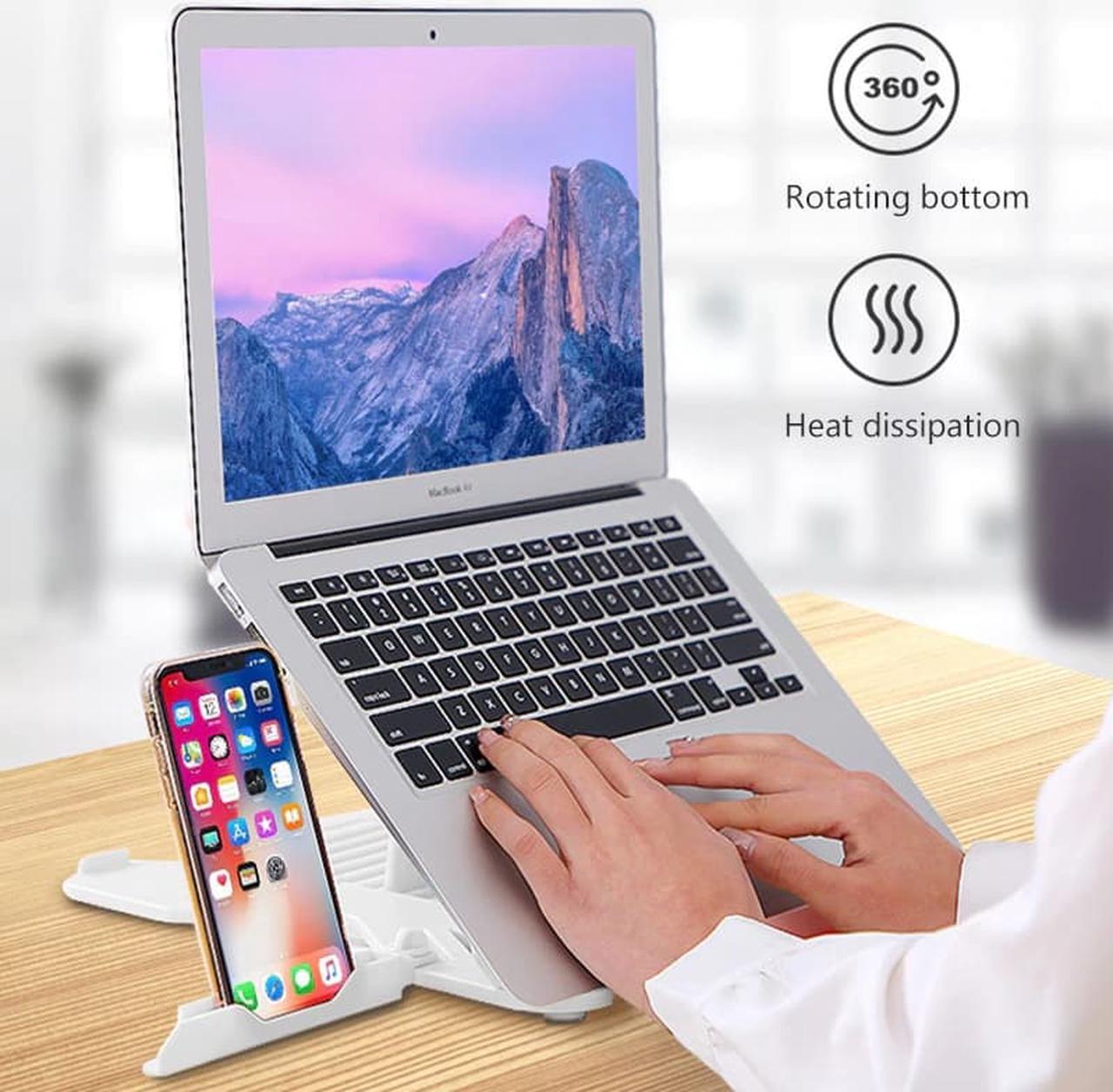 Main image of Laptop Stand Rotatable Adjustable notebook mobile phone holder monitor base portable accessories