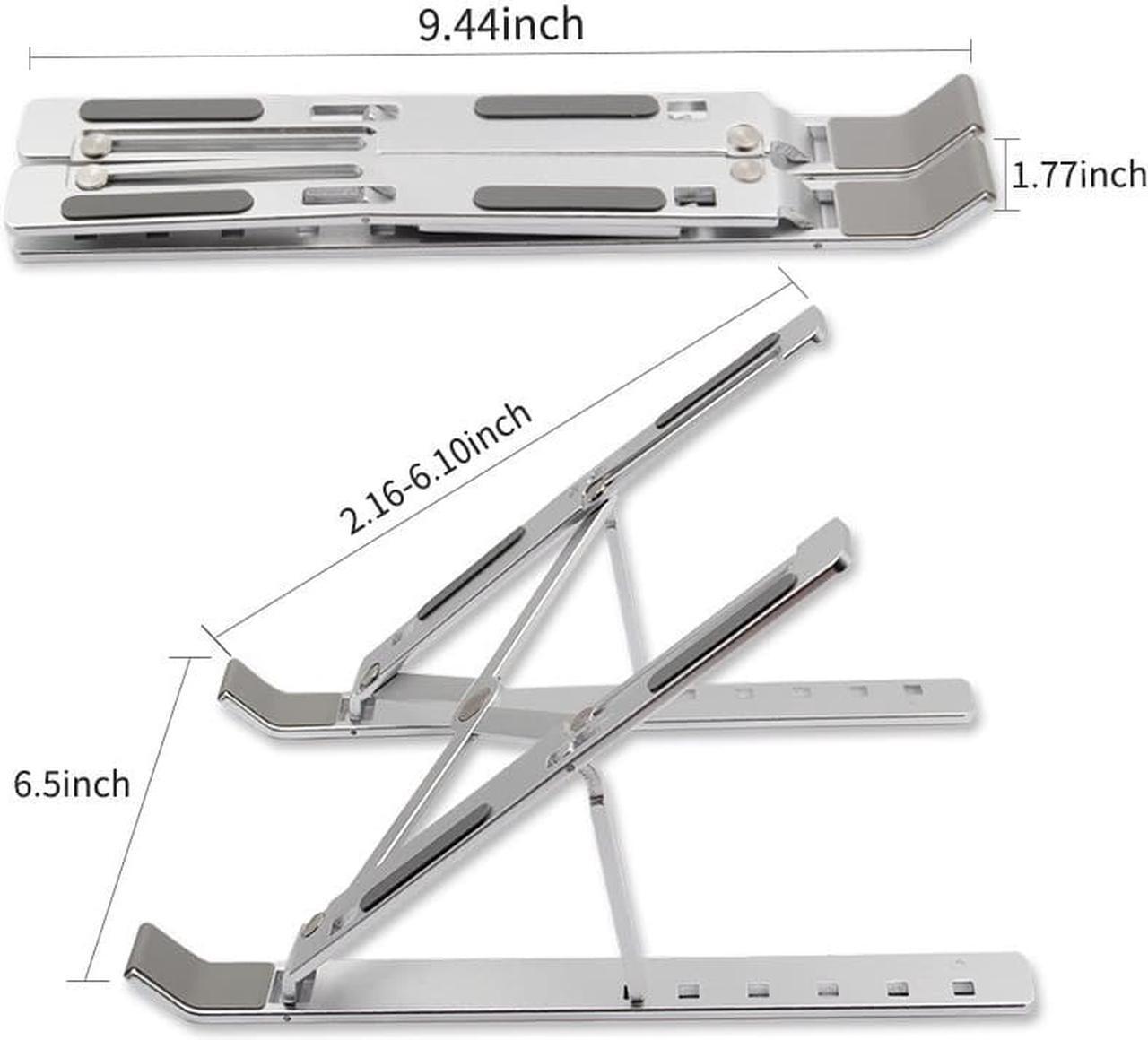 Alt view image 4 of 6 - Ergonomic laptop stand Height Angle Adjustable Portable Foldable Aluminum alloy Computer Notebook Mount