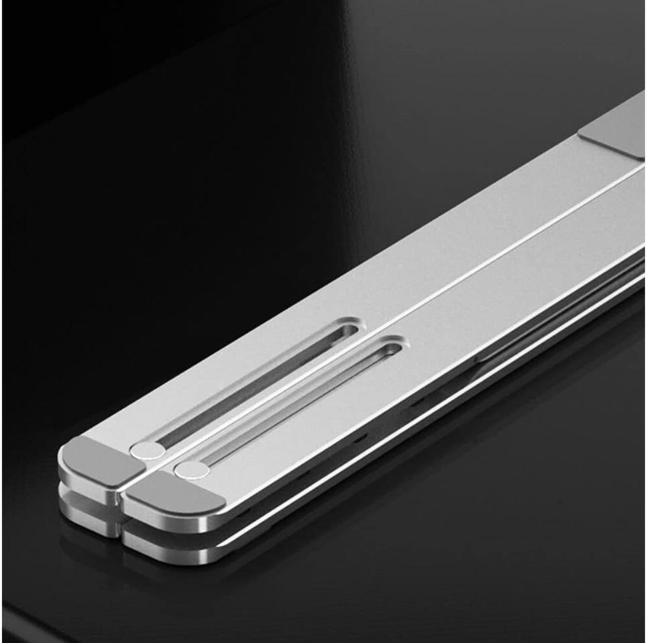 Alt view image 4 of 4 - Aluminum Alloy Adjustable Laptop Stand Folding Portable for Notebook MacBook Computer Bracket Lifting Cooling Holder Non slip 20