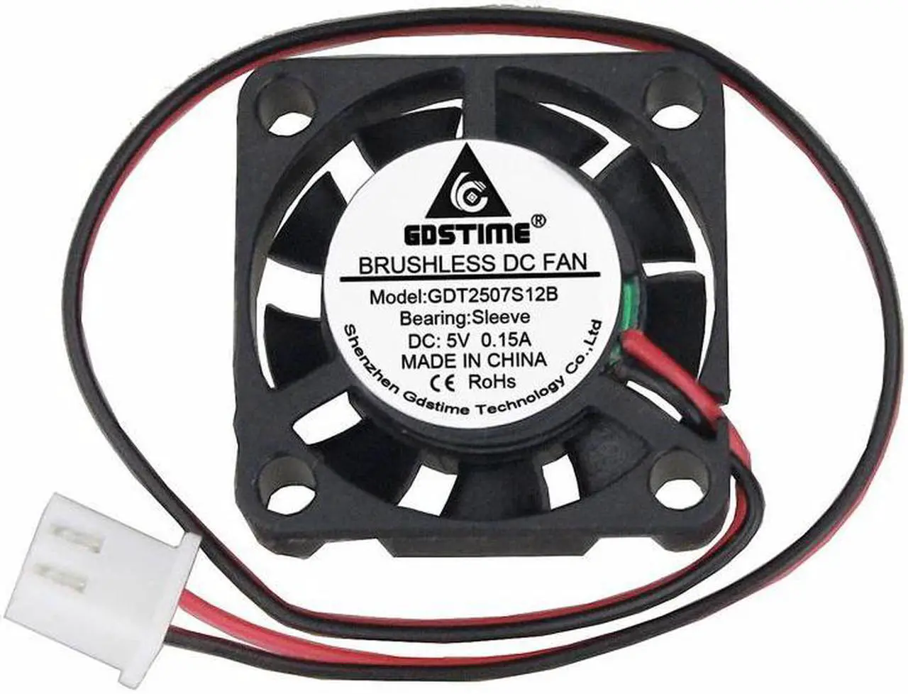 Alt view image 3 of 6 - 2pcs DC Blushless Cooling Fan 25x25x7mm 5V 2Pin Axial Flow Small Mini Cooler 25mm x 7mm 2507S