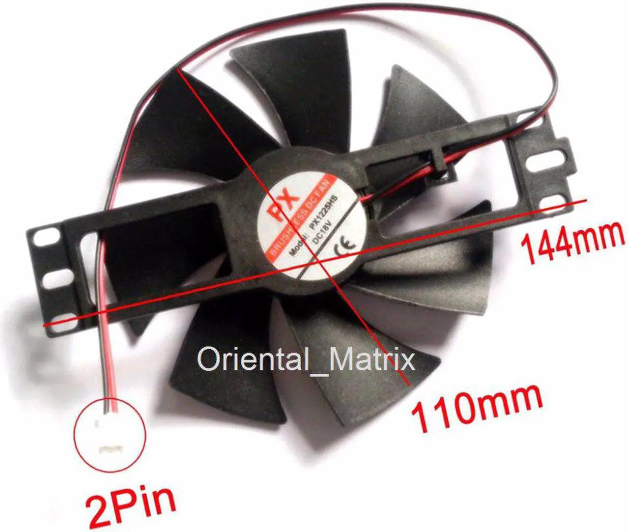 Alt view image 3 of 6 - DC BRUSHLESS FAN PX1225HS 18V HX1225S Cooler Fan For Induction Cooker Cooling Fan 2Pin