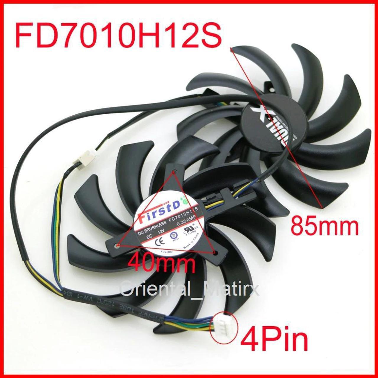 Main image of 2pcs/lot 85mm FD7010H12S 12V 40mm Hole Graphics Video Card Replacement For Sapphire HD 7790 7850 7870 7950 Cooler Cooling Fan