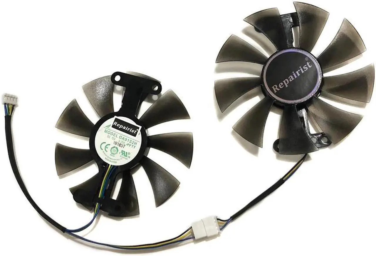 Alt view image 2 of 6 - 2pcs/set GA91S2H GeForce GTX 950 960 1050 1060 GPU Cooler Fan For ZOTAC GTX1050Ti X Gaming GTX760 2GD5 HB VGA Cards Cooling