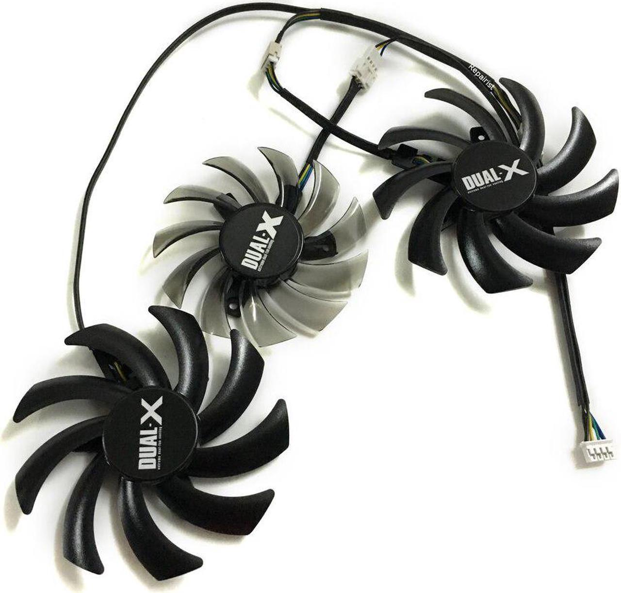 Alt view image 3 of 6 - 3Pcs/set R9 290X R9 280X GPU VGA Cooler Graphics Card Fan For Sapphire R9 270X/280X/290/290X VAPOR X OC TOXIC Video Card Cooling