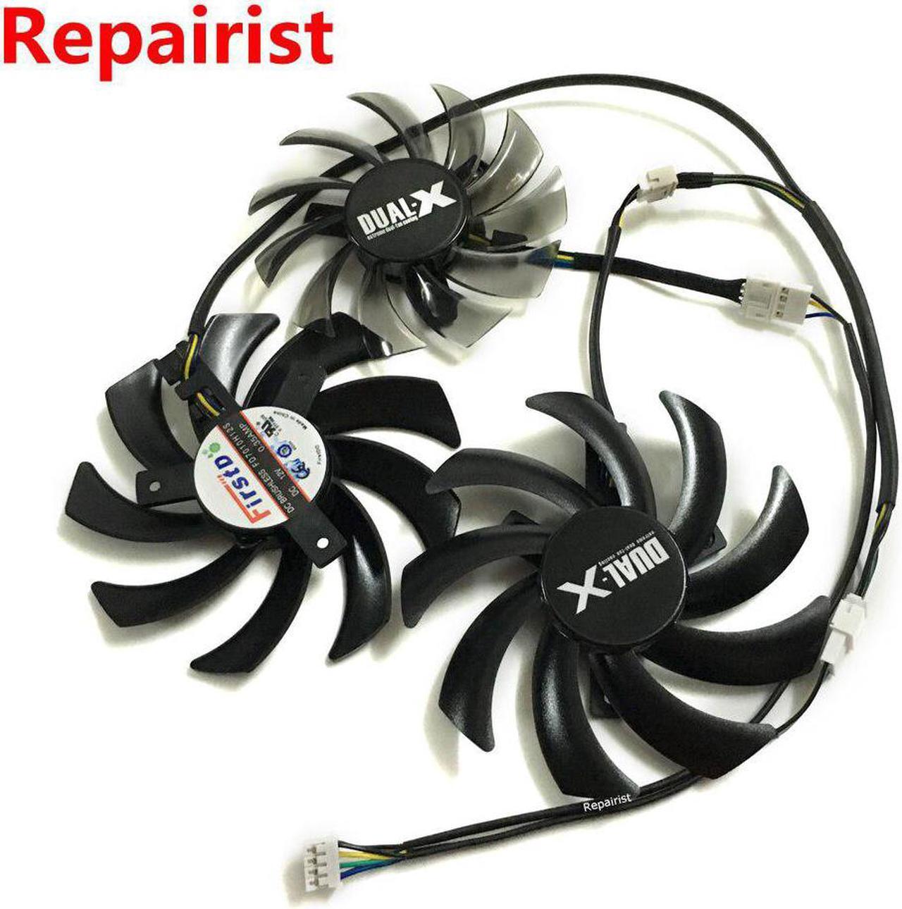Alt view image 2 of 6 - 3Pcs/set R9 290X R9 280X GPU VGA Cooler Graphics Card Fan For Sapphire R9 270X/280X/290/290X VAPOR X OC TOXIC Video Card Cooling