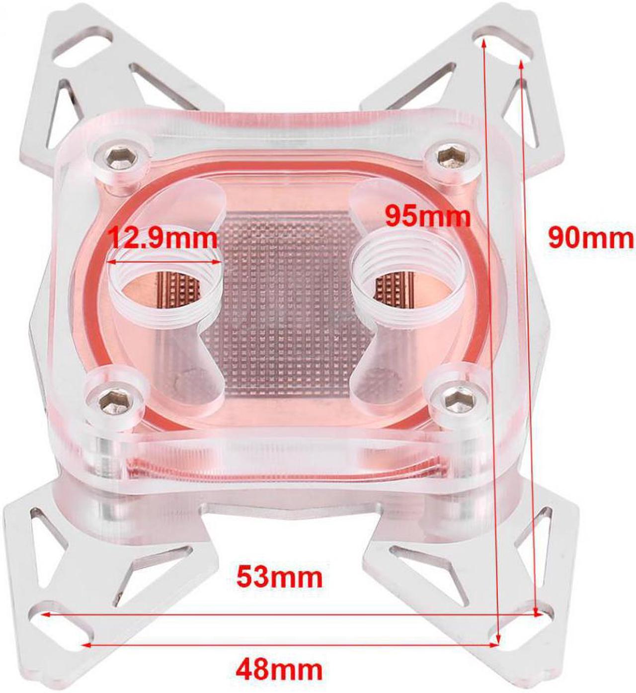Alt view image 4 of 6 - Copper CPU Cooler Water Cooling Water Block for Intel LGA 1155 2011 AMD AM4 Computer Components Fans Cooling